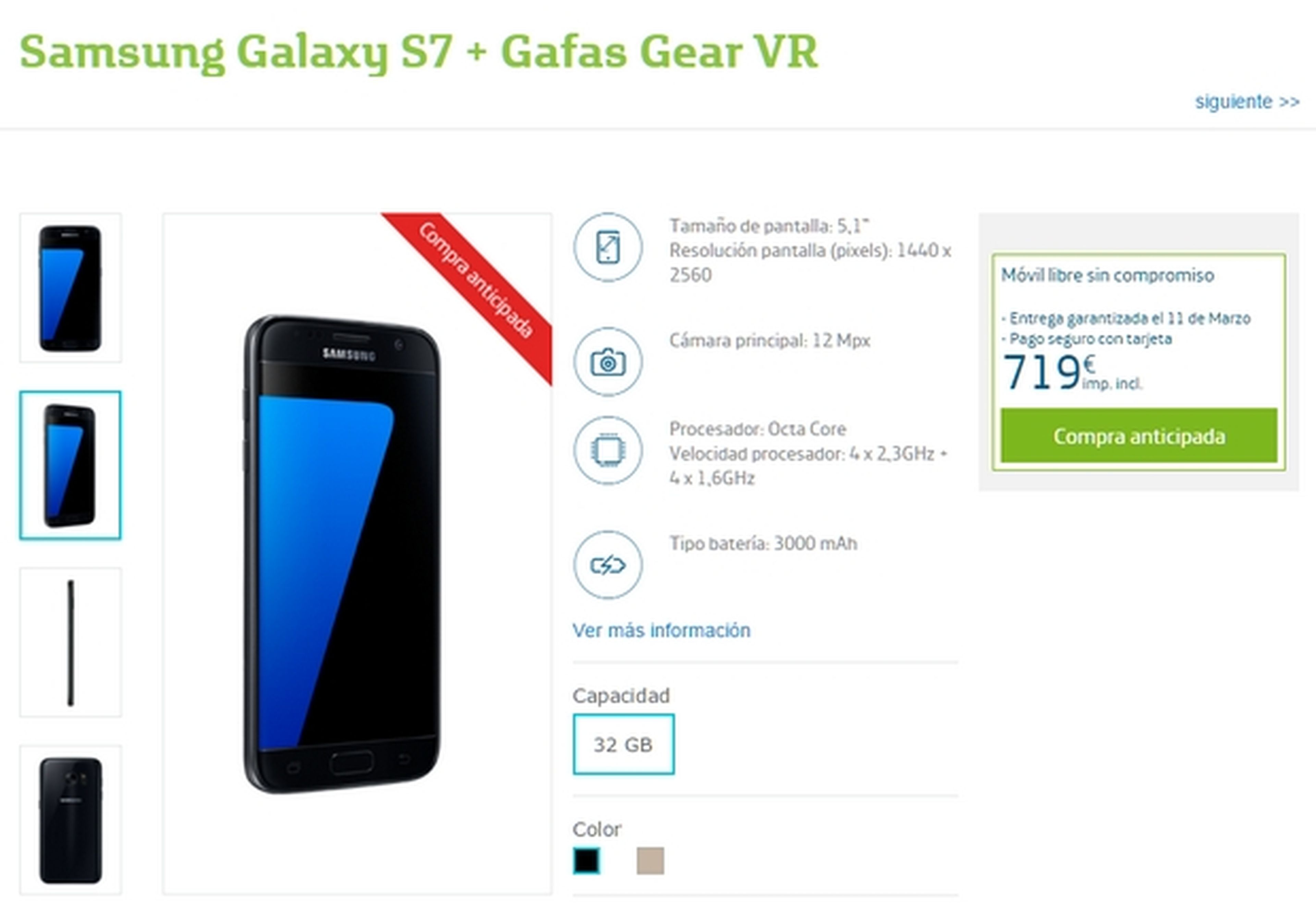 Precios del Samsung Galaxy S7 y S7 Edge en Movistar