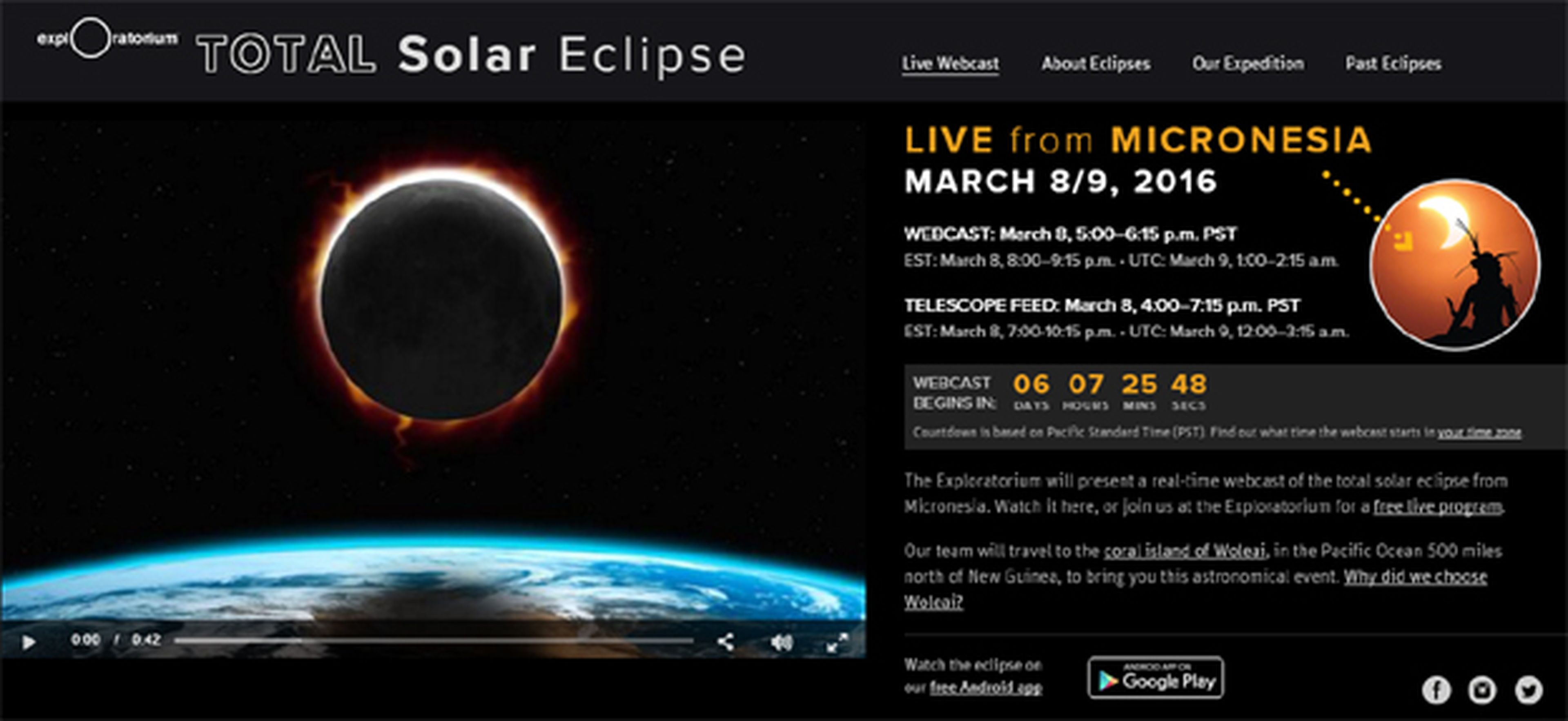 Cómo ver online el eclipse de marzo de 2016