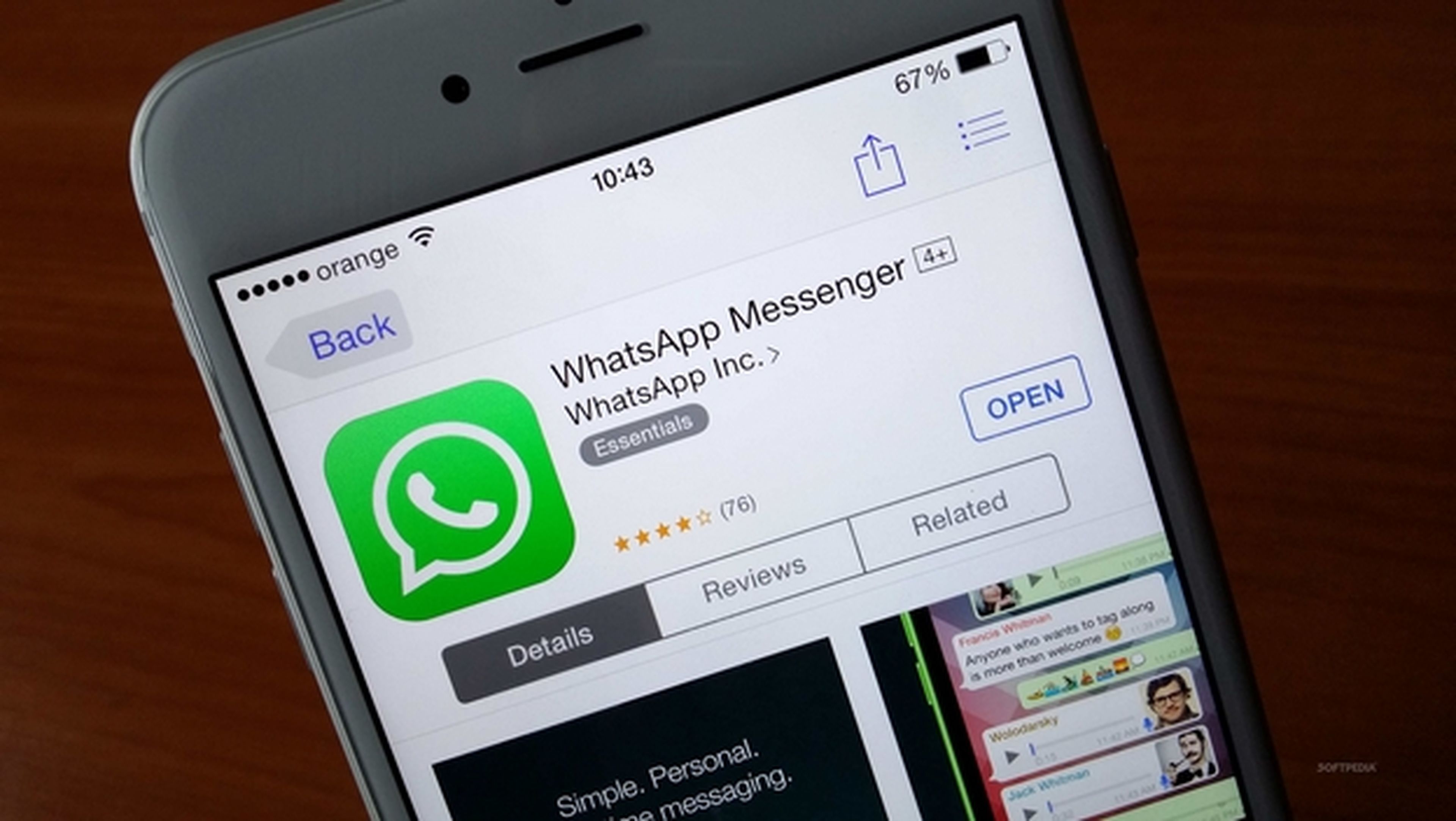 WhatsApp ya permite envíar documentos desde el iPhone