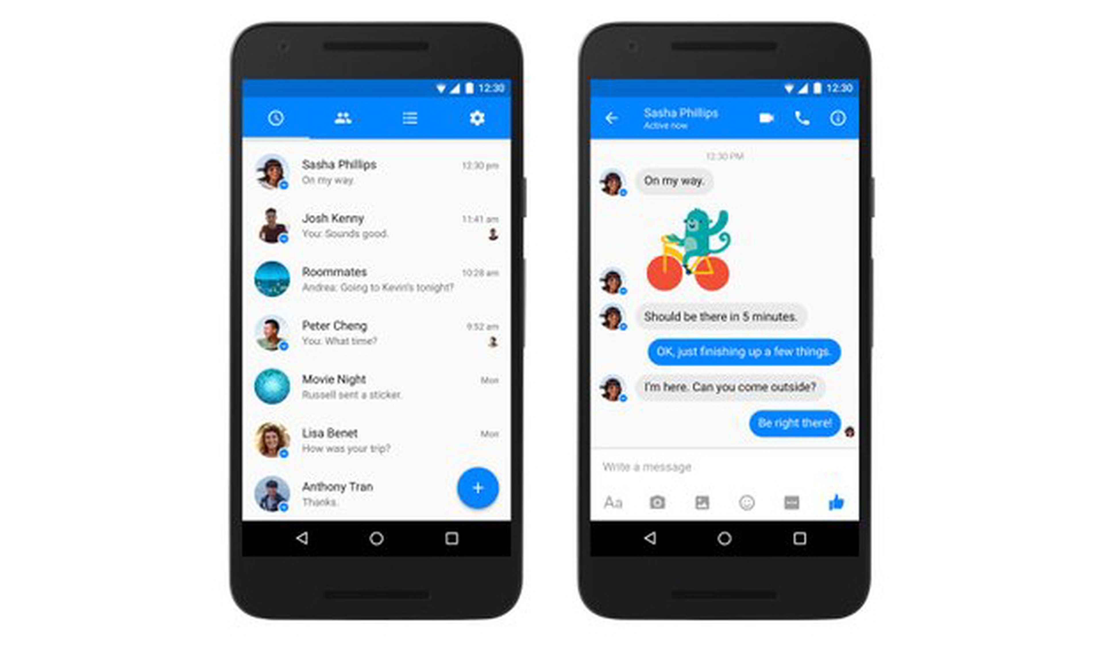 Nueva versión en Facebook Messenger para Android