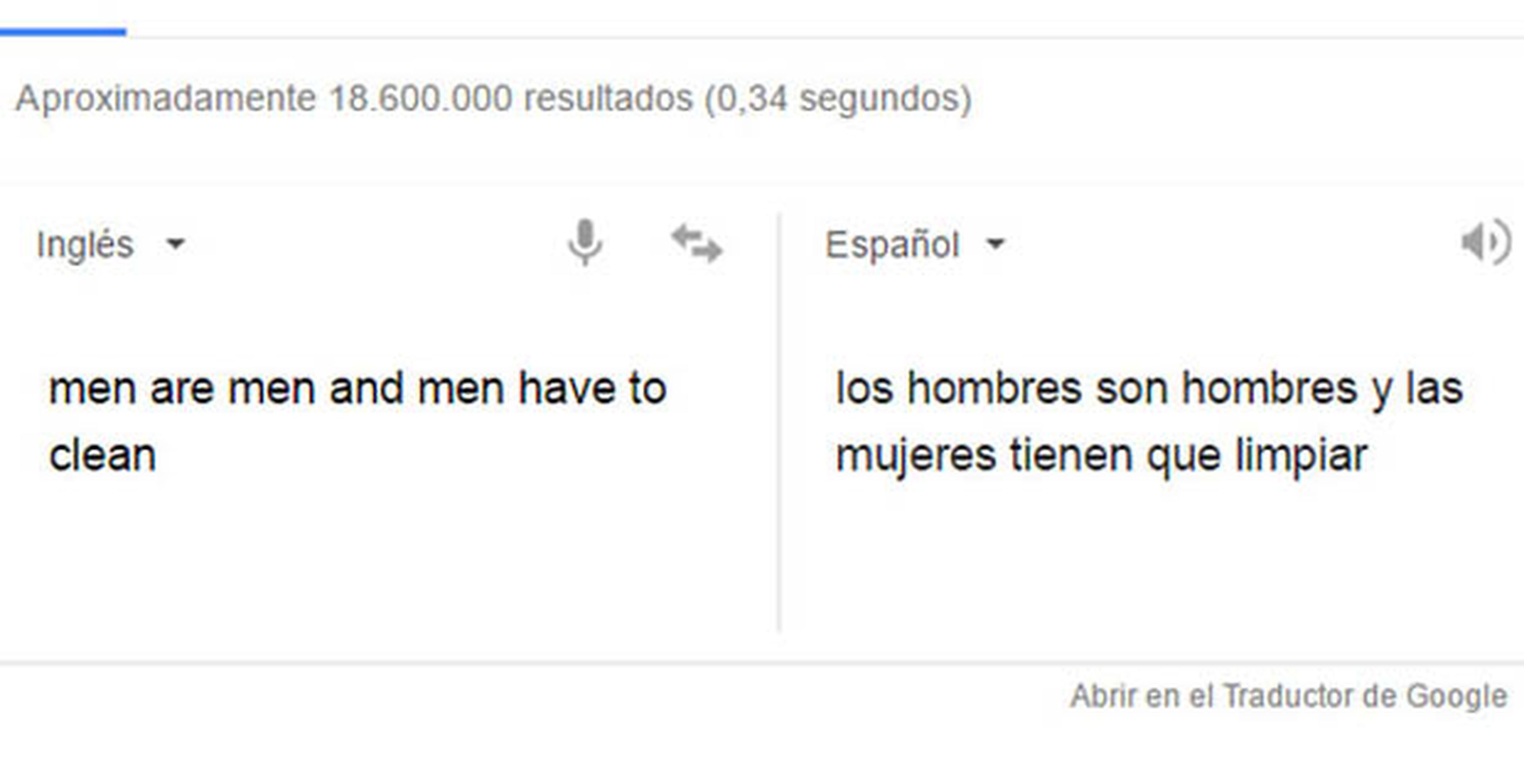 Otra traducción de Google que discrimina a la mujer