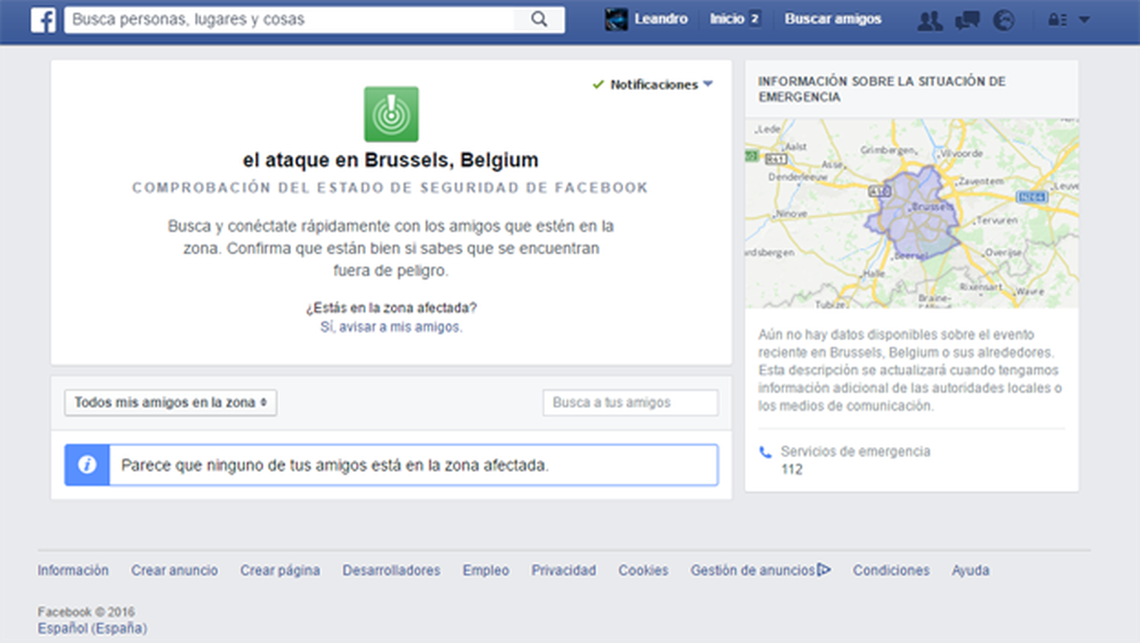Facebook activa el Safety Check por el atentado de Bruselas