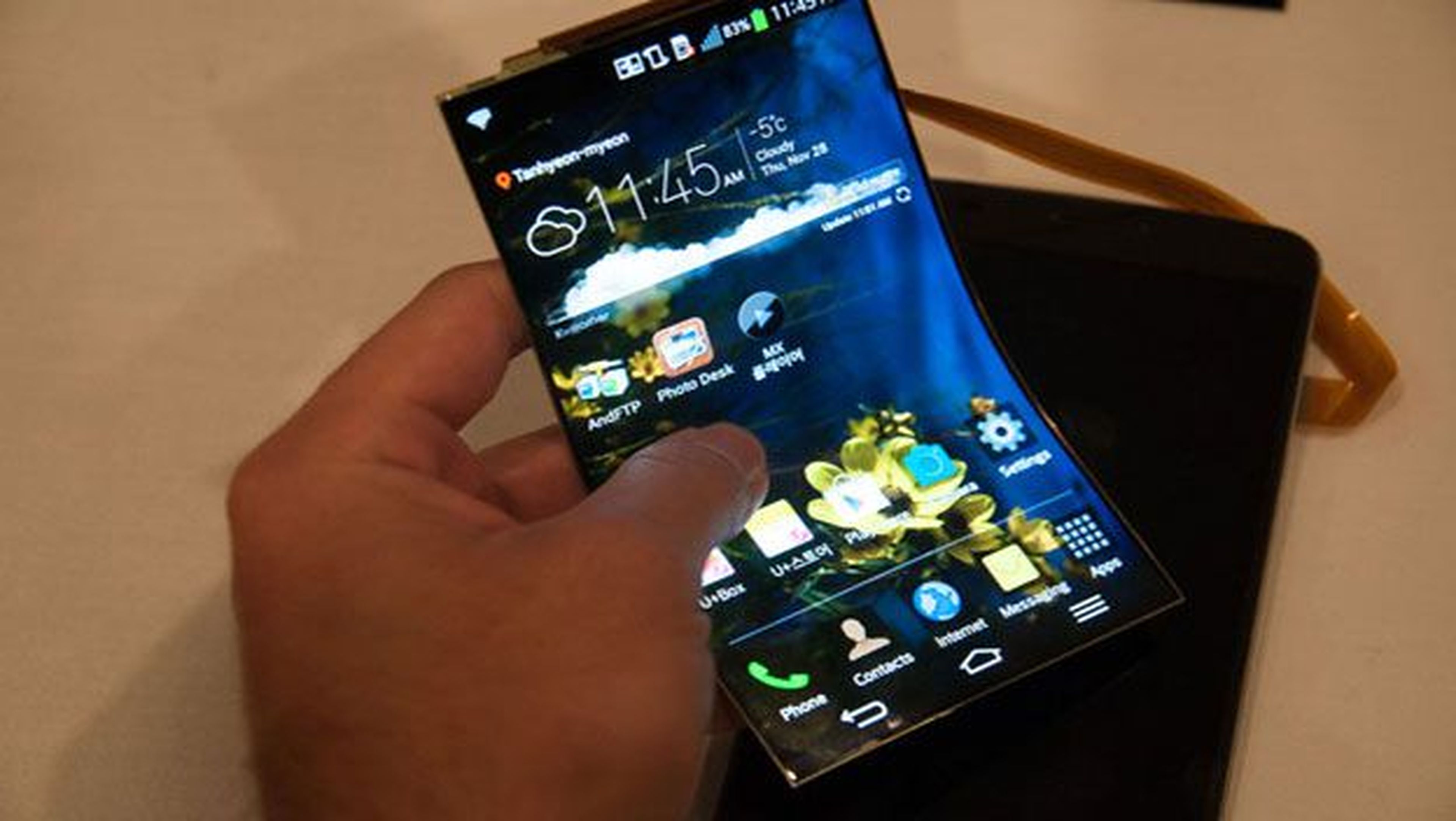 Smartphone con pantalla plegable de Samsung