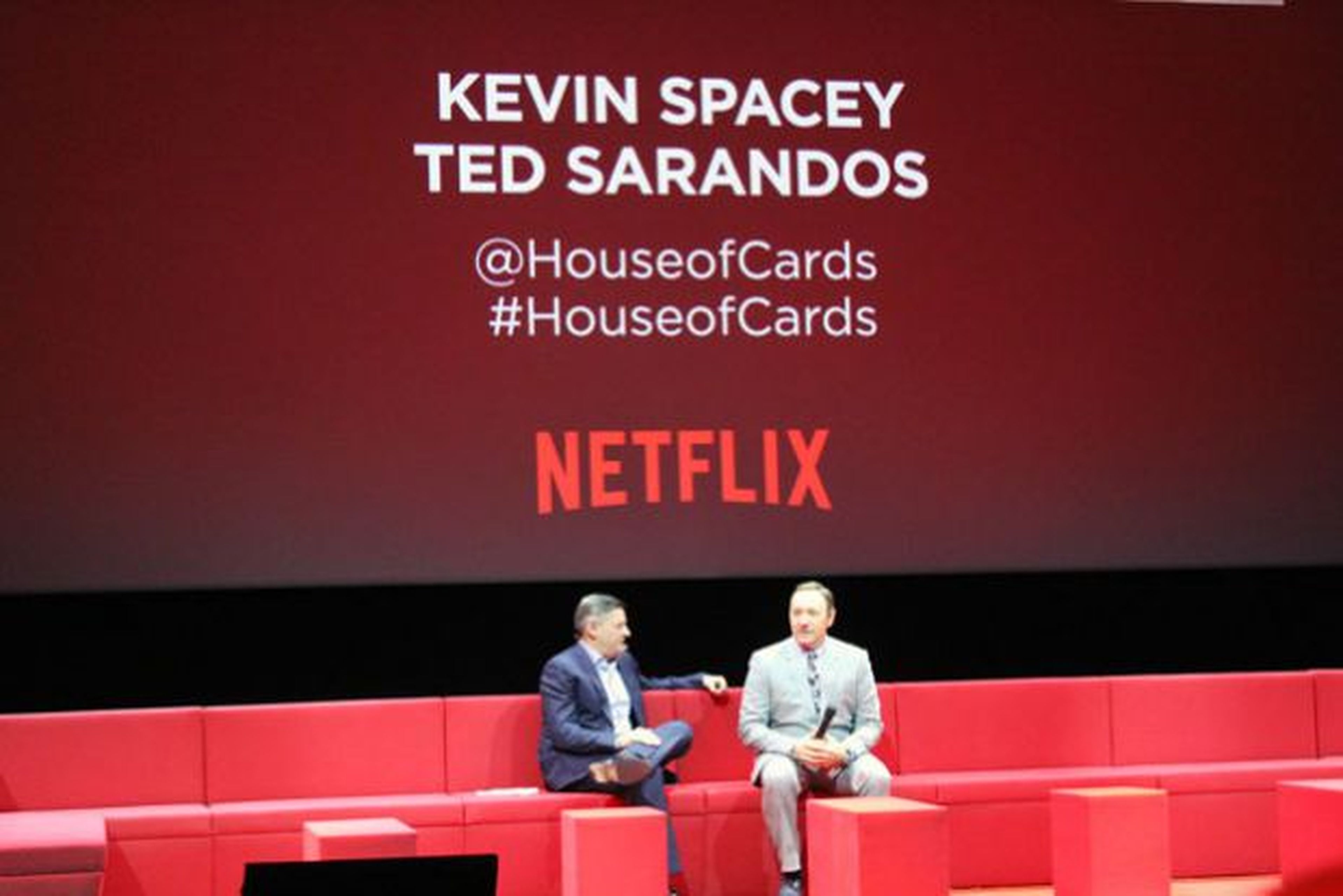 Kevin Spacey en el evento de Netflix