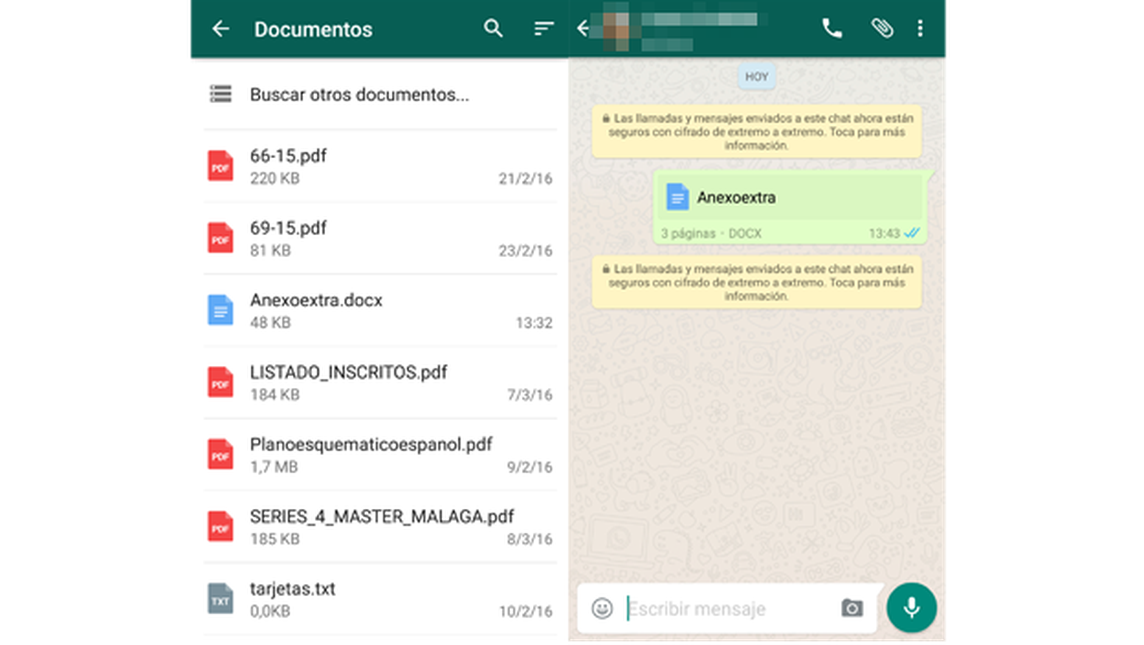 Whatsapp permite enviar documentos de Word, Excel y Powerpoint