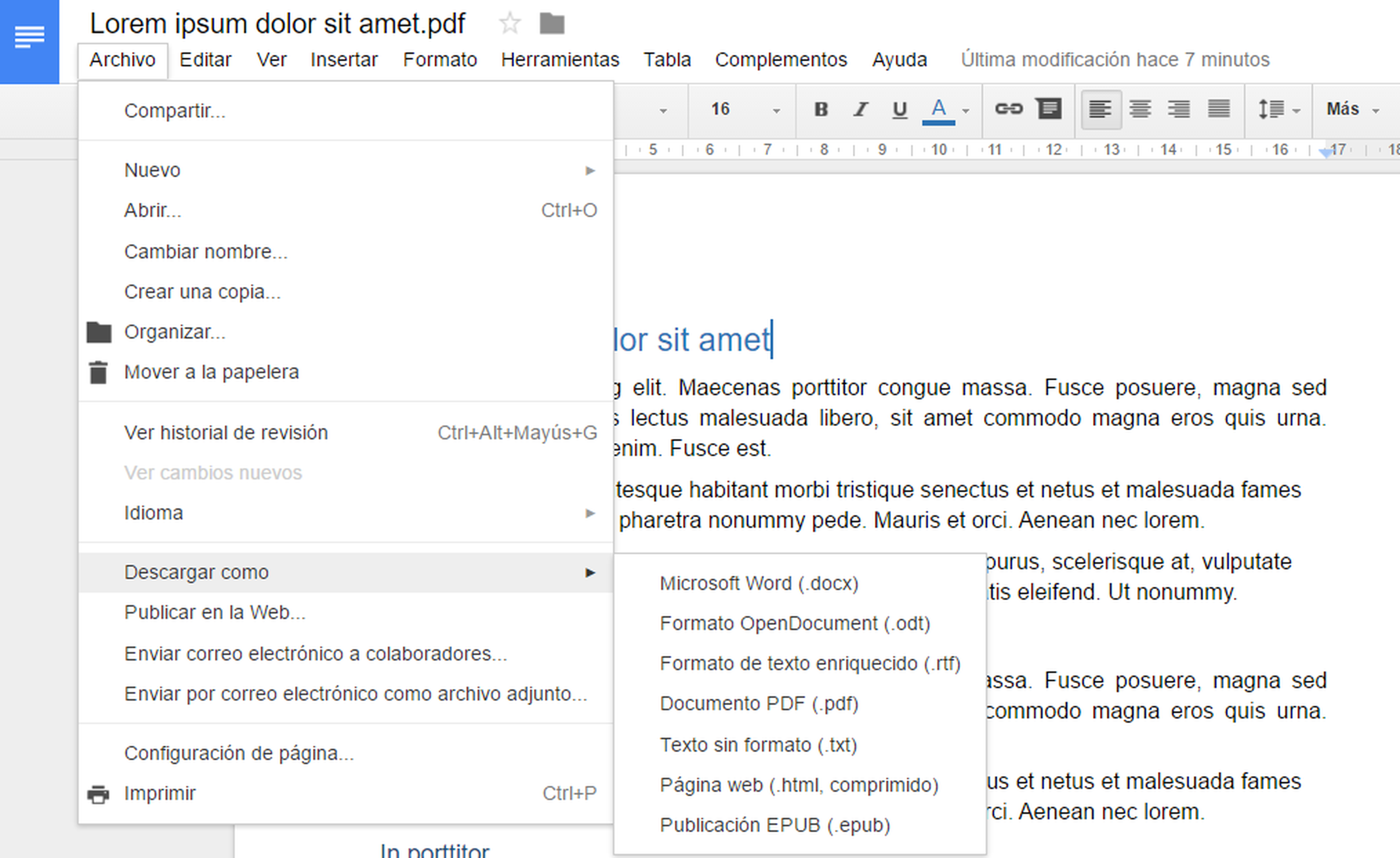 Conversor de archivos de Google Drive