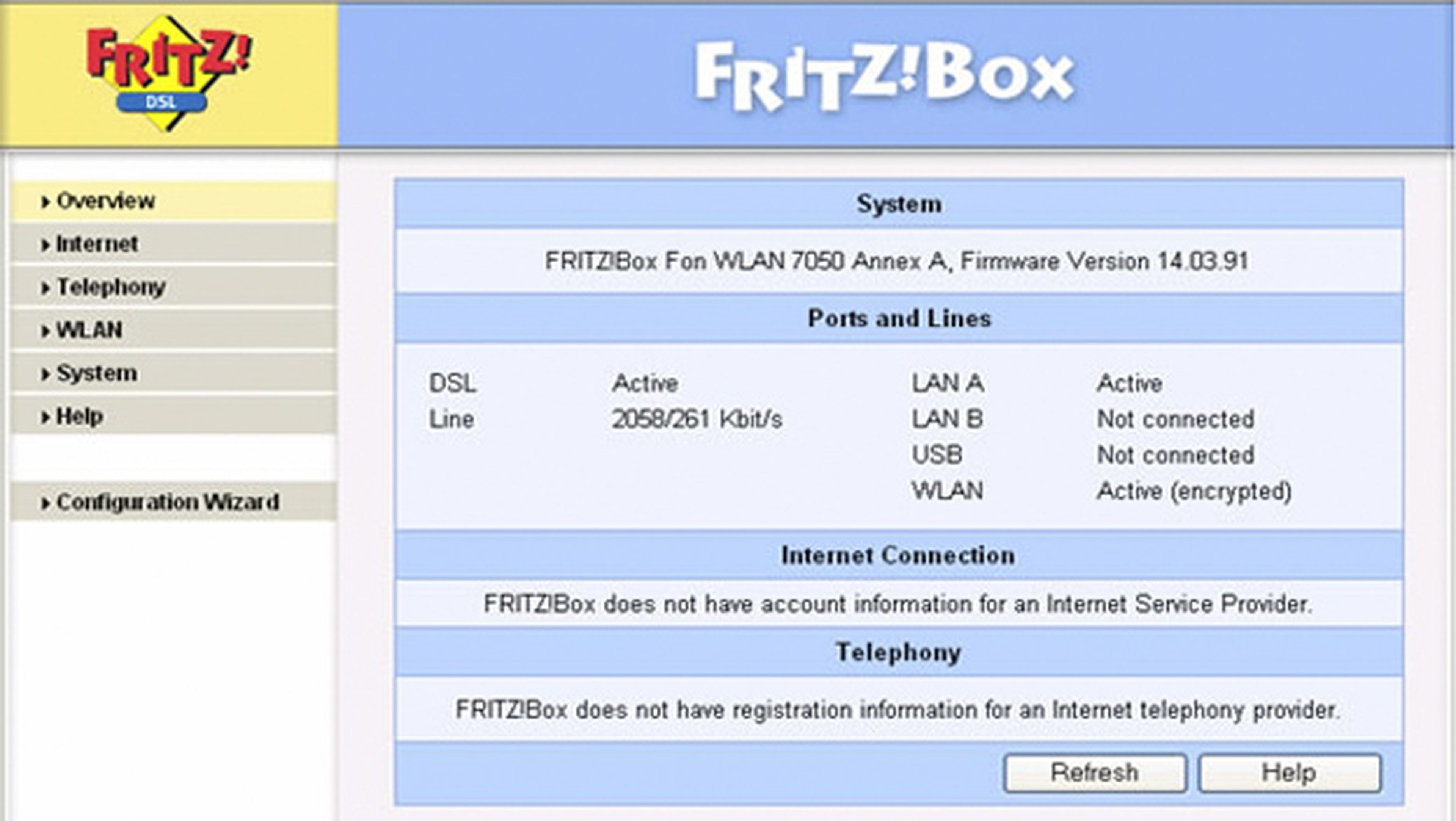 Configuración Fritz