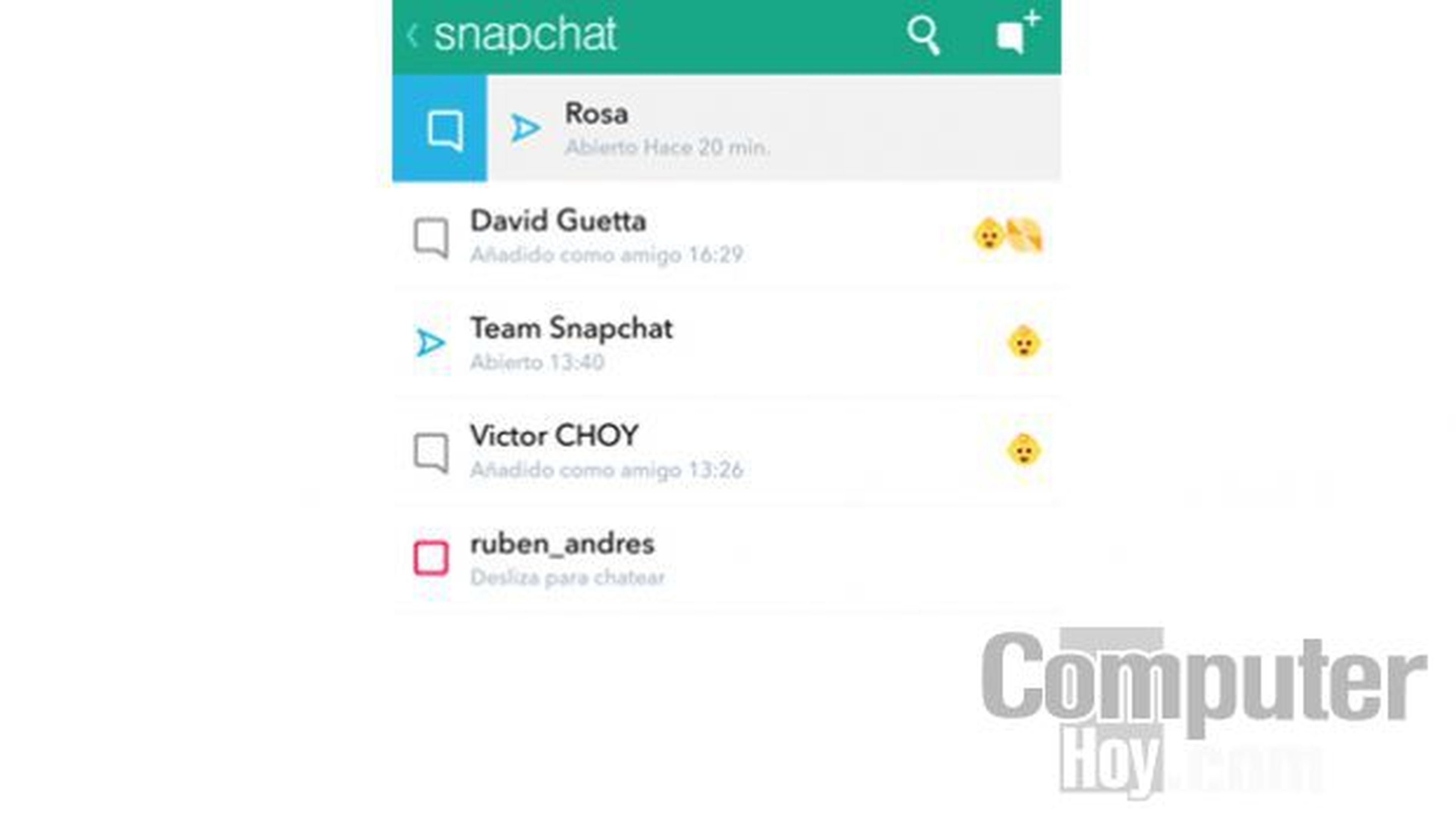 Además de enviar fotos y vídeos con fecha de caducidad a tus amigos, también puedes chatear con ellos desde el chat de Snapchat.