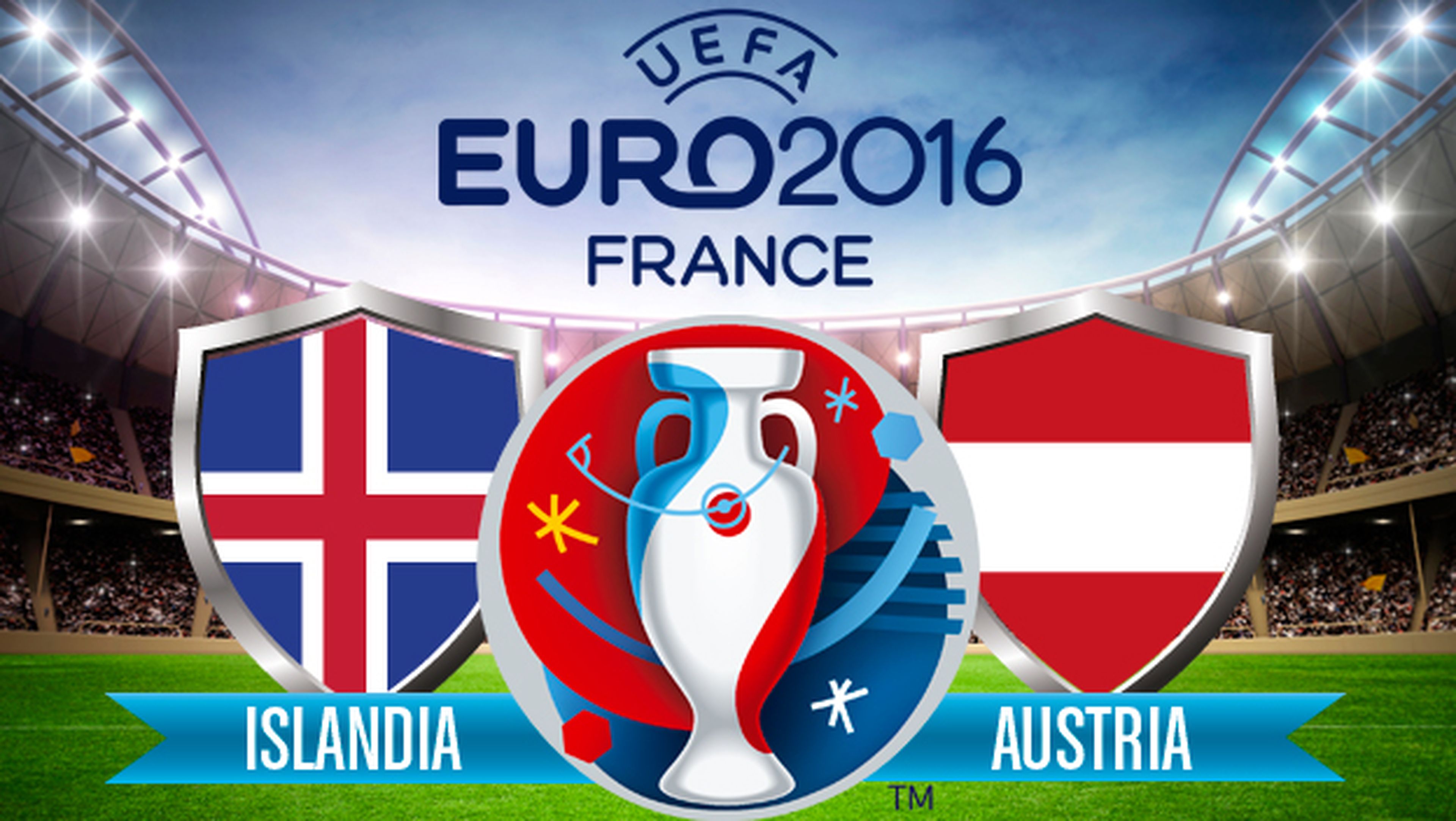 ver online por Internet Islandia vs Austria de la Eurocopa 2016