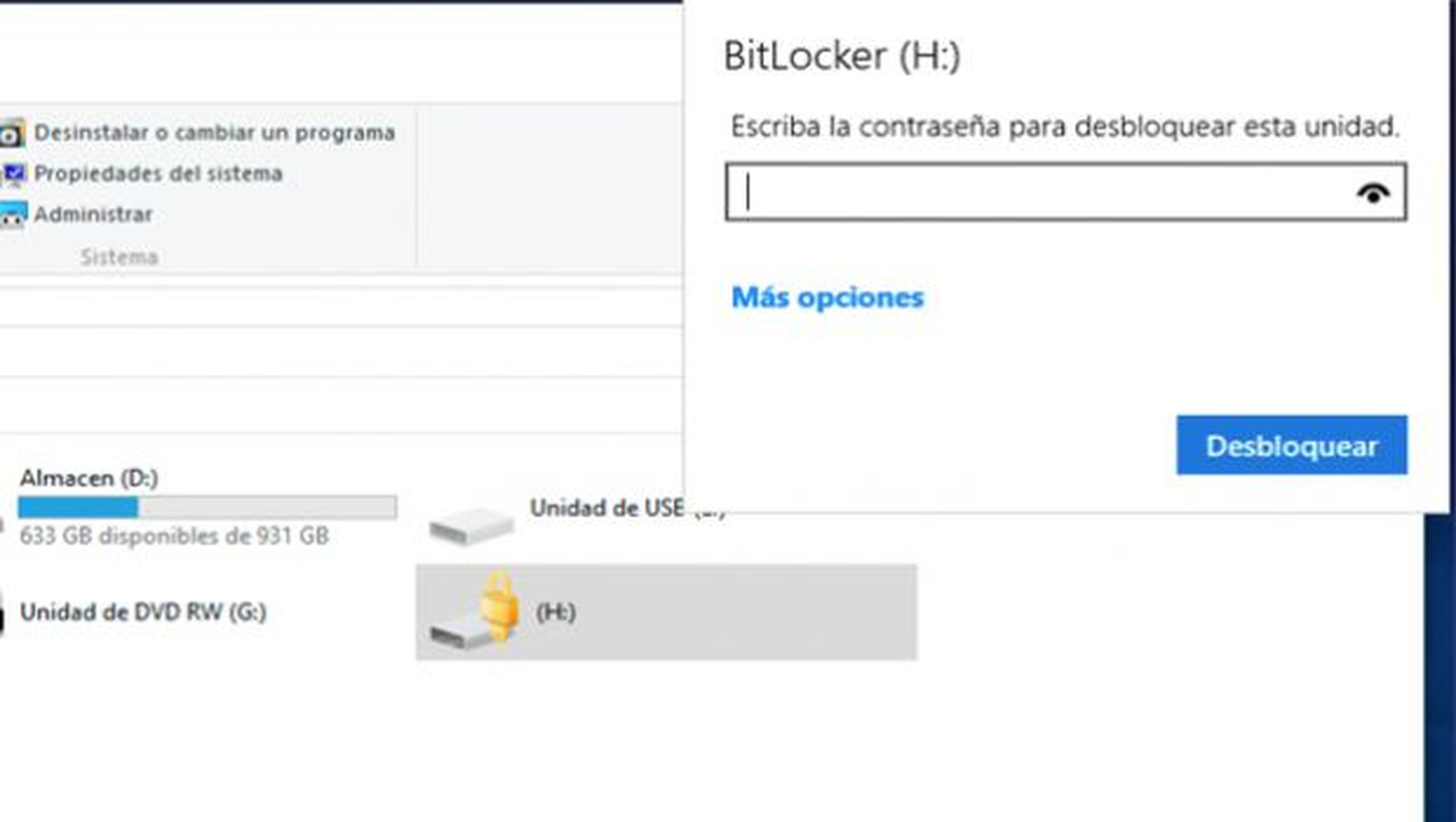 Nadie podrá acceder a tus archivos cifrados con BitLocker sin la contraseña correcta.