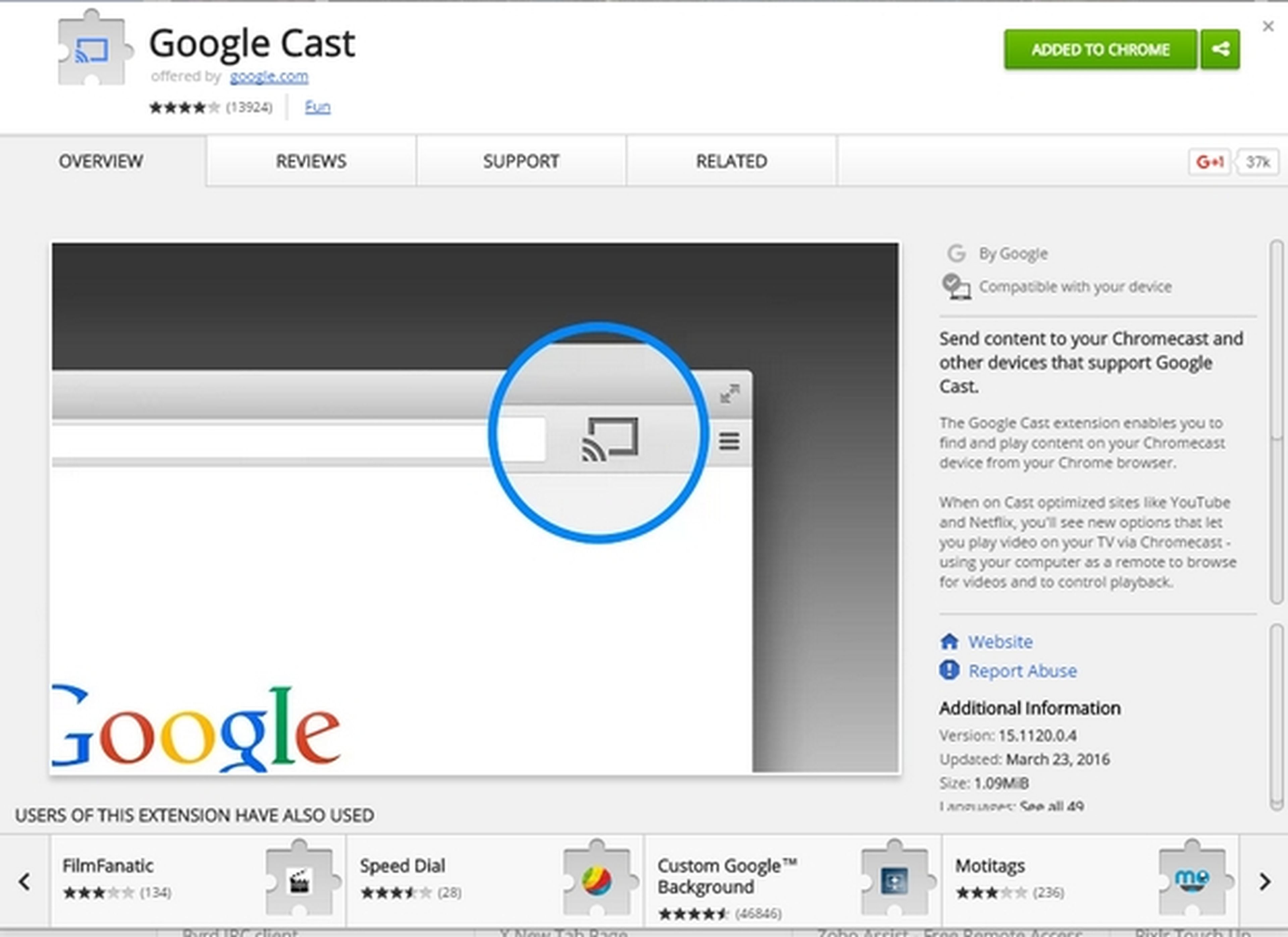 La actualización de Chrome para PC al fin integra Chromecast
