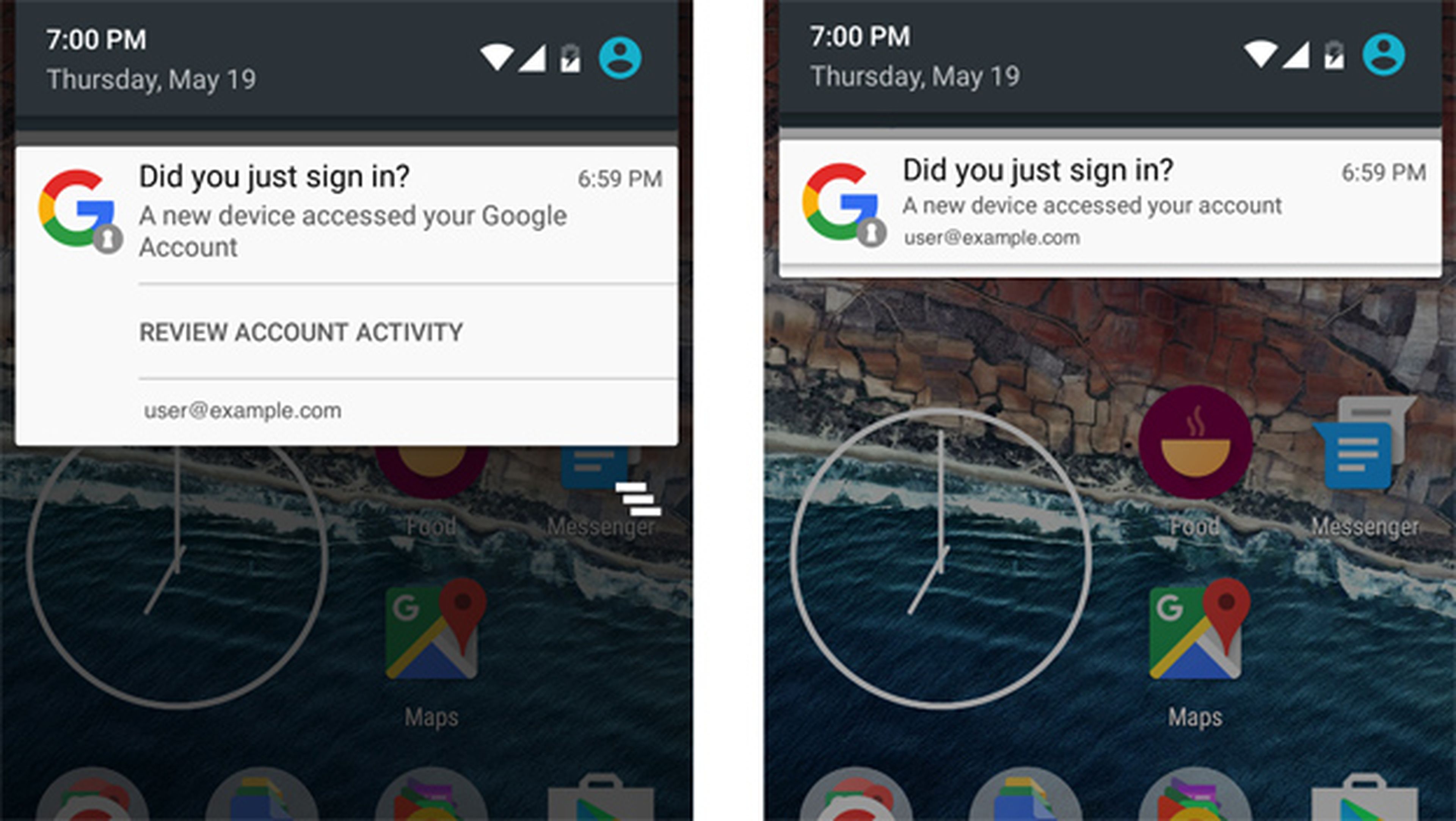 Android te avisará cuando se acceda a tu cuenta Google