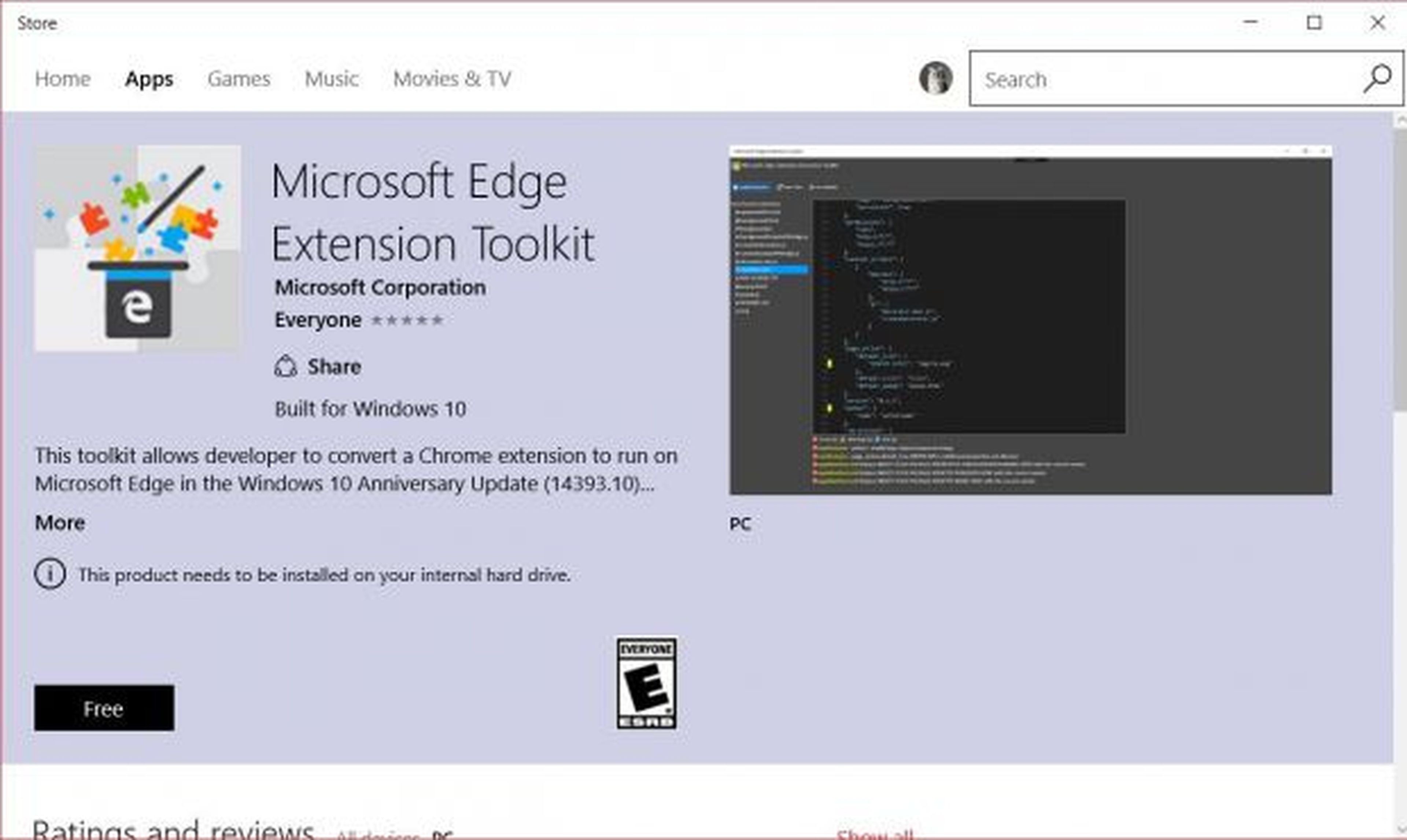 Microsoft edge extension toolkit