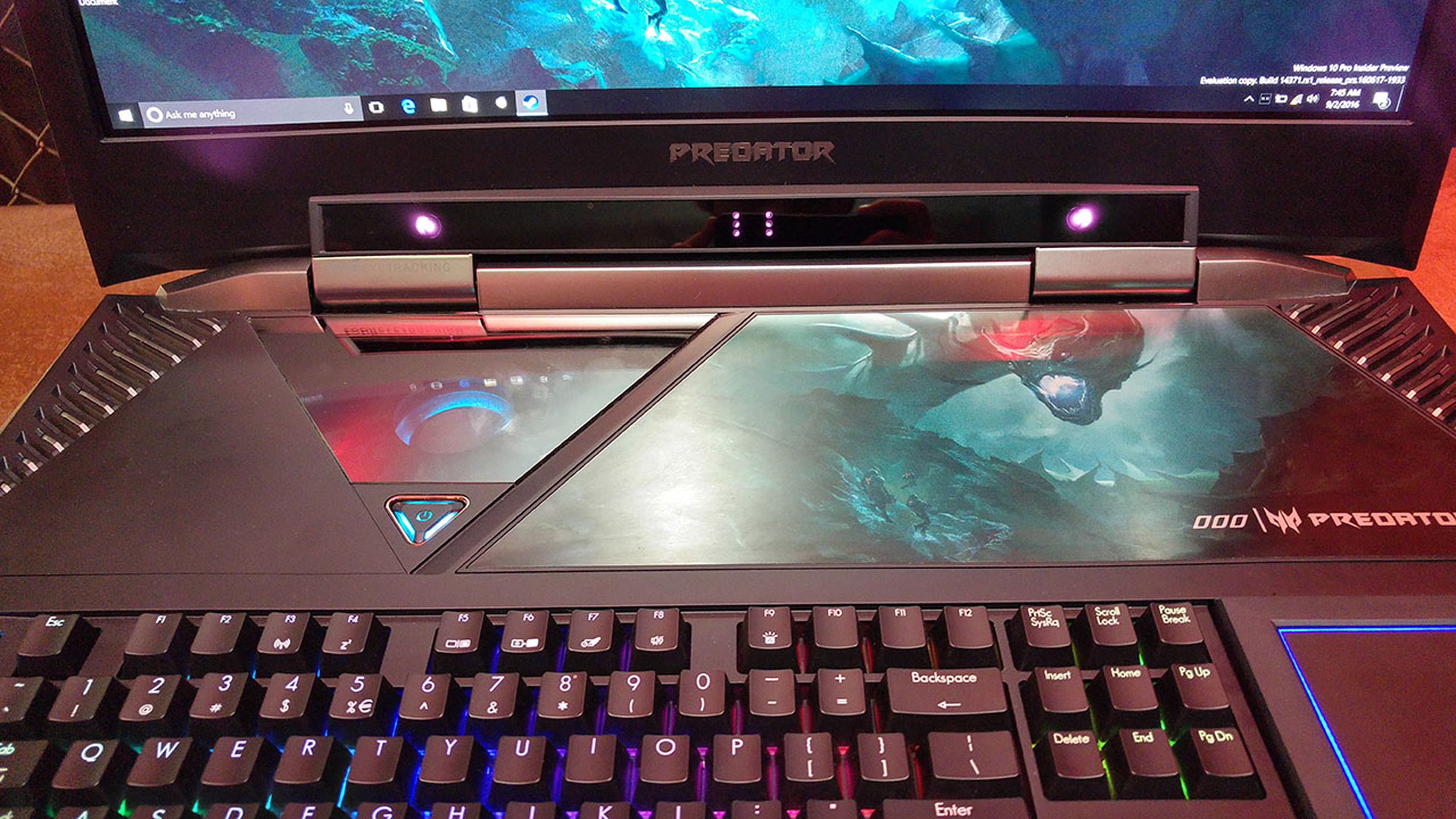 Imagen del Tobii Eye-tracking en el Acer Predator 21 X