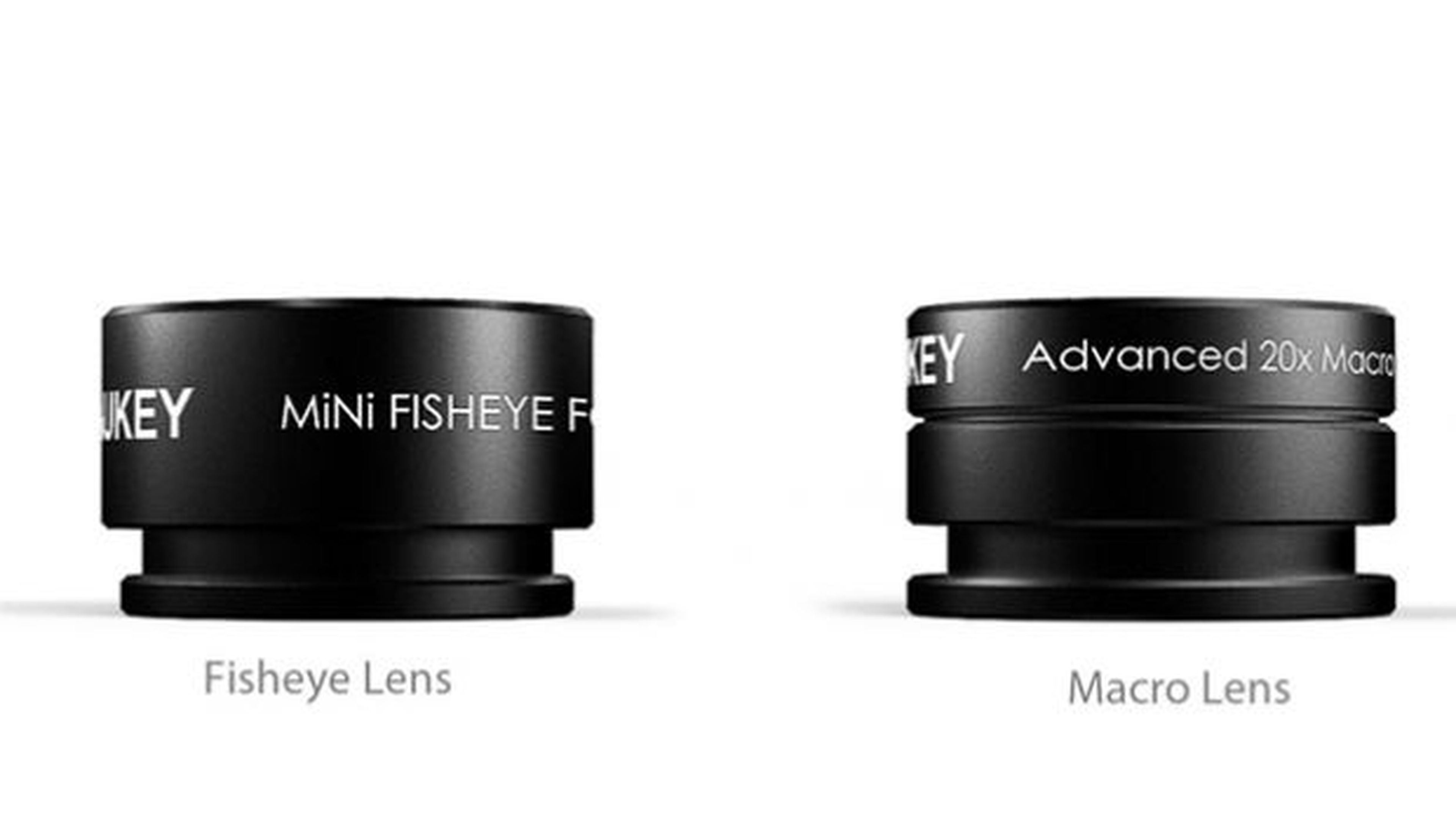 kit de lentes de ojo de pez y macro para tu smartphone de Aukey