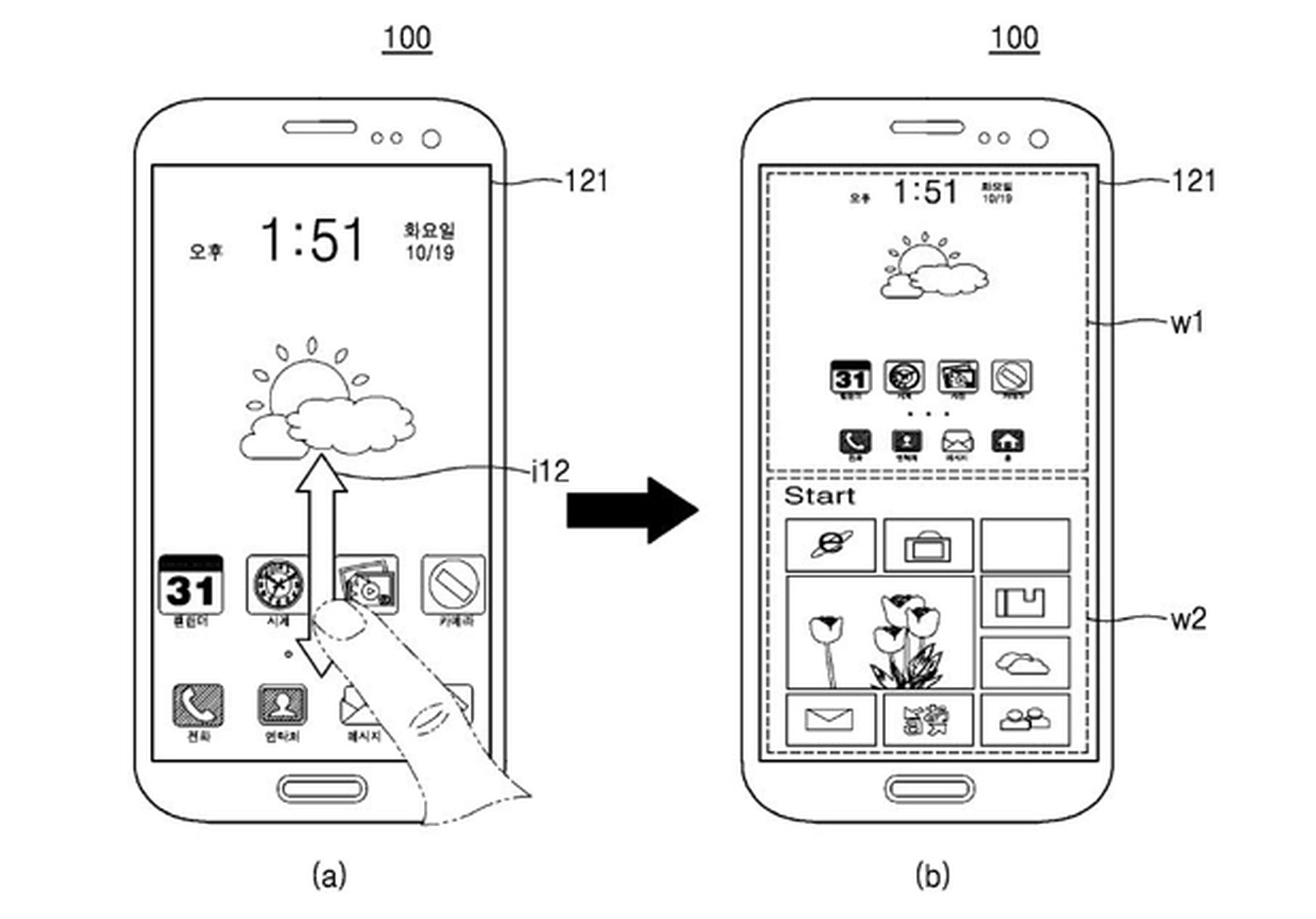 Samsung patenta un teléfono que usa Android y Windows a la vez