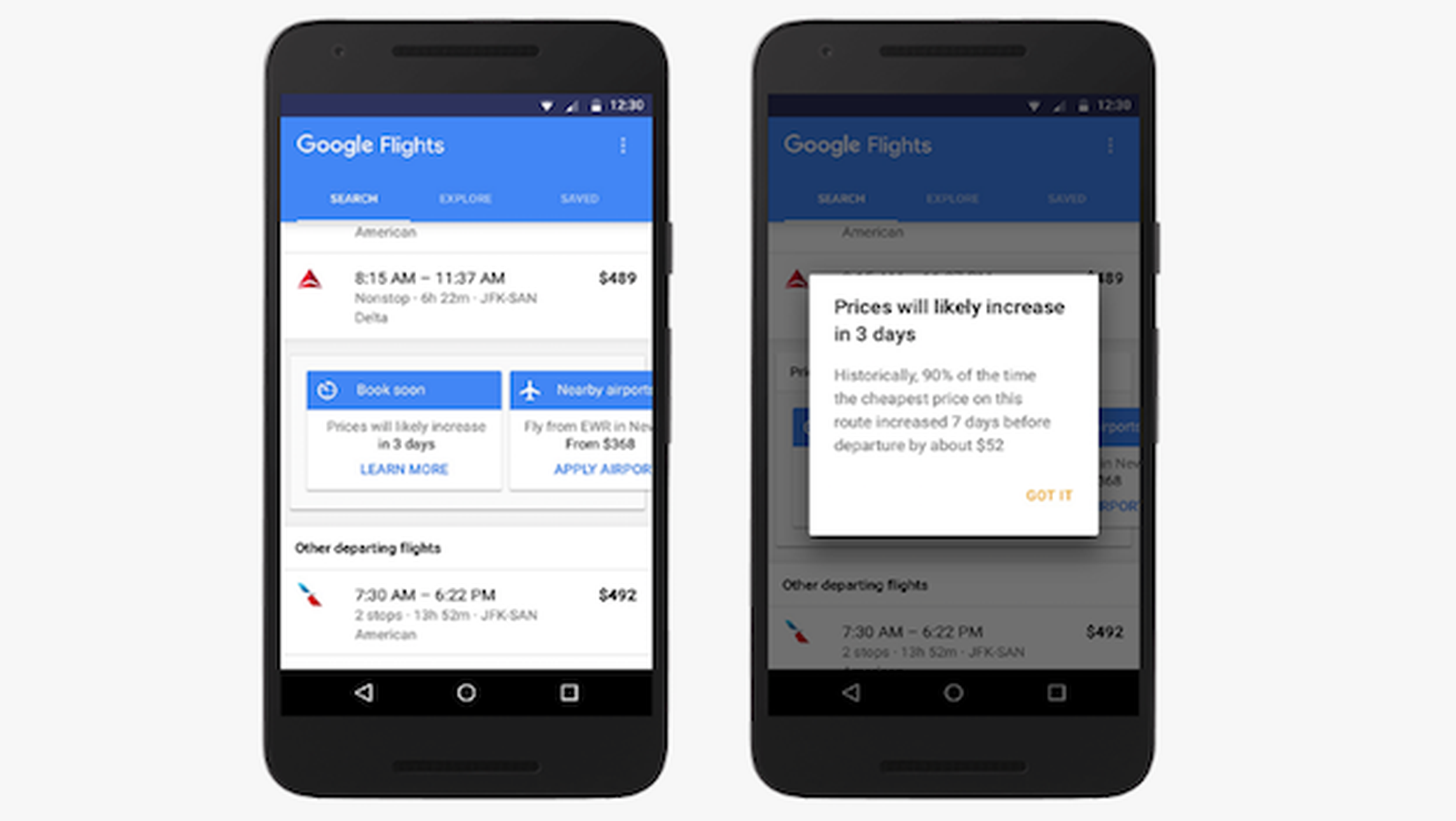 Google te avisa cuándo comprar tu vuelo más barato