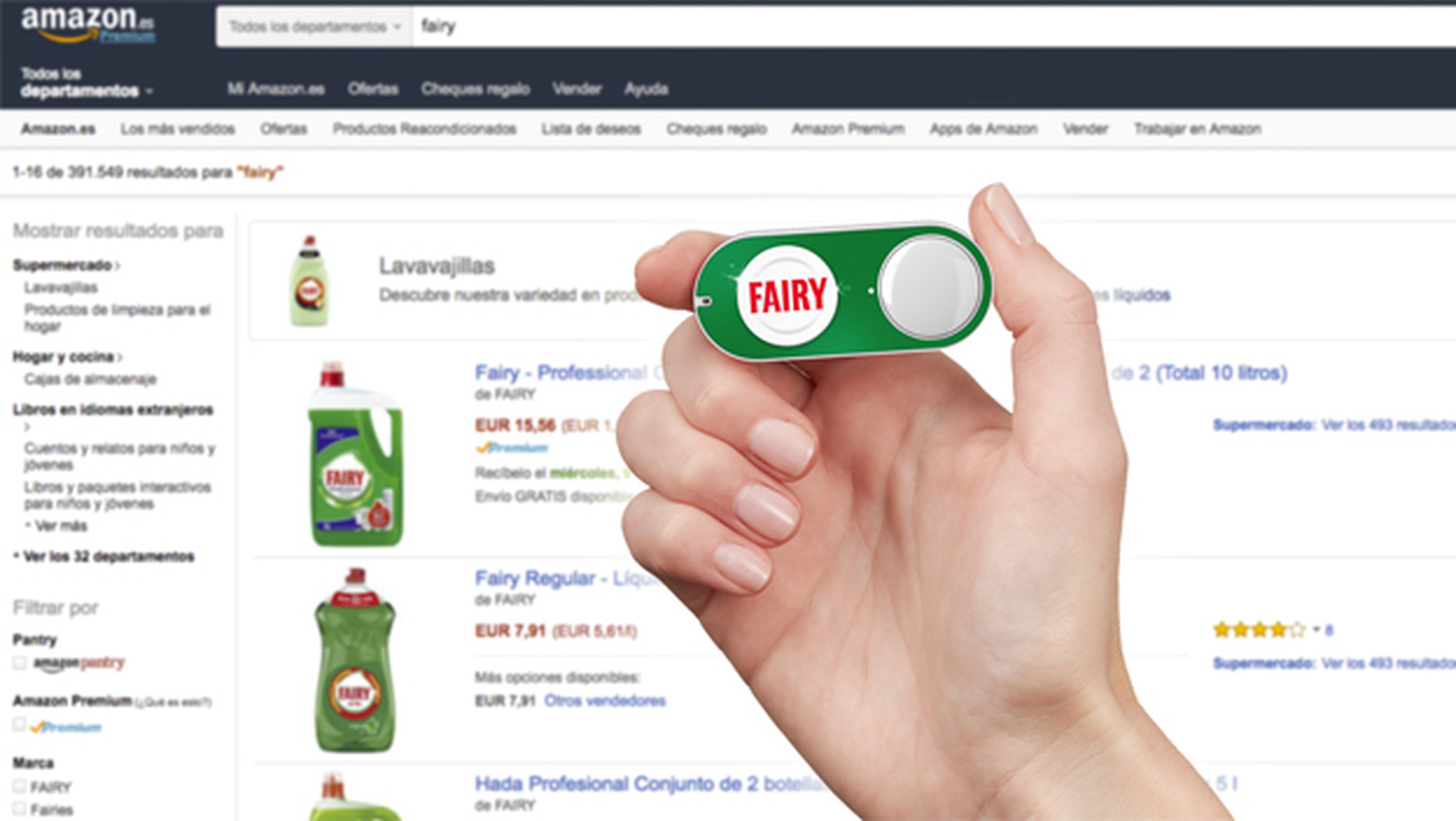 Botón Amazon Dash Button de Fairy