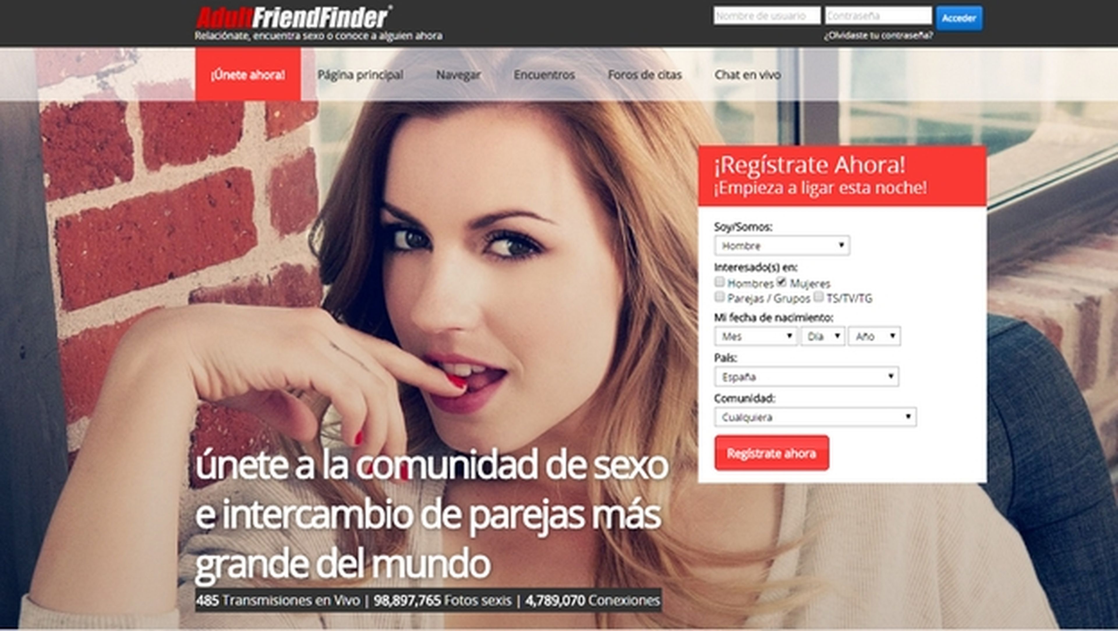 La red social de contactos sexuales AdultFriendFinder, hackeada