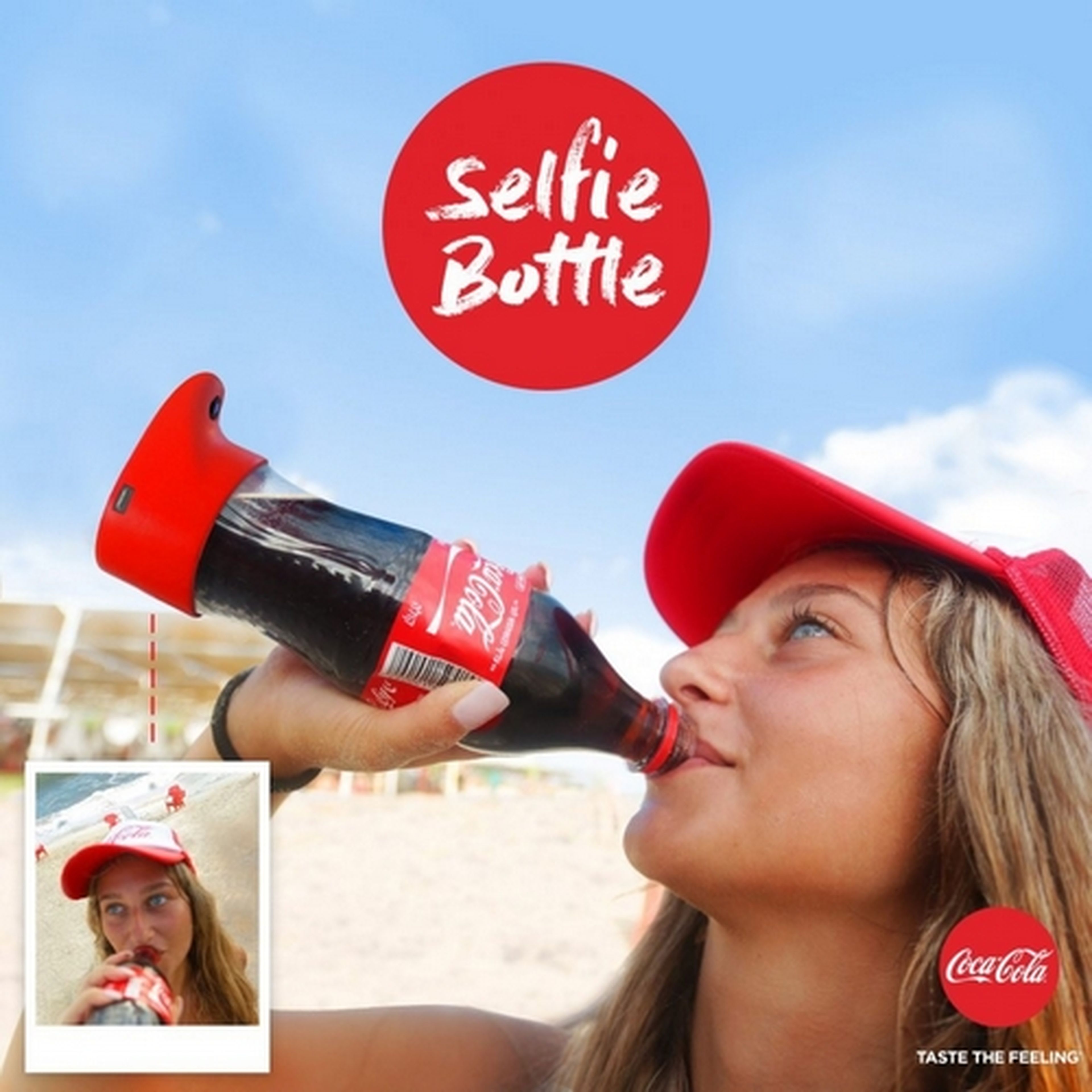 Esta botella de Coca Cola te hace selfies mientras bebes