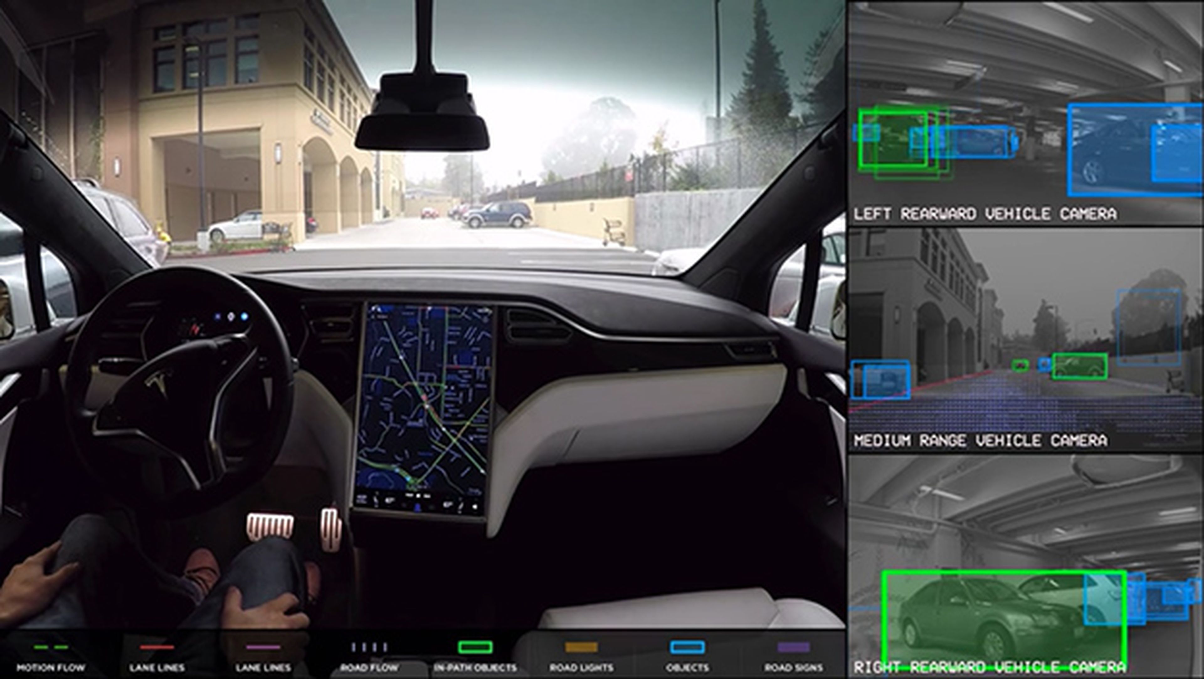 Así funciona el piloto automático de Tesla en las ciudades