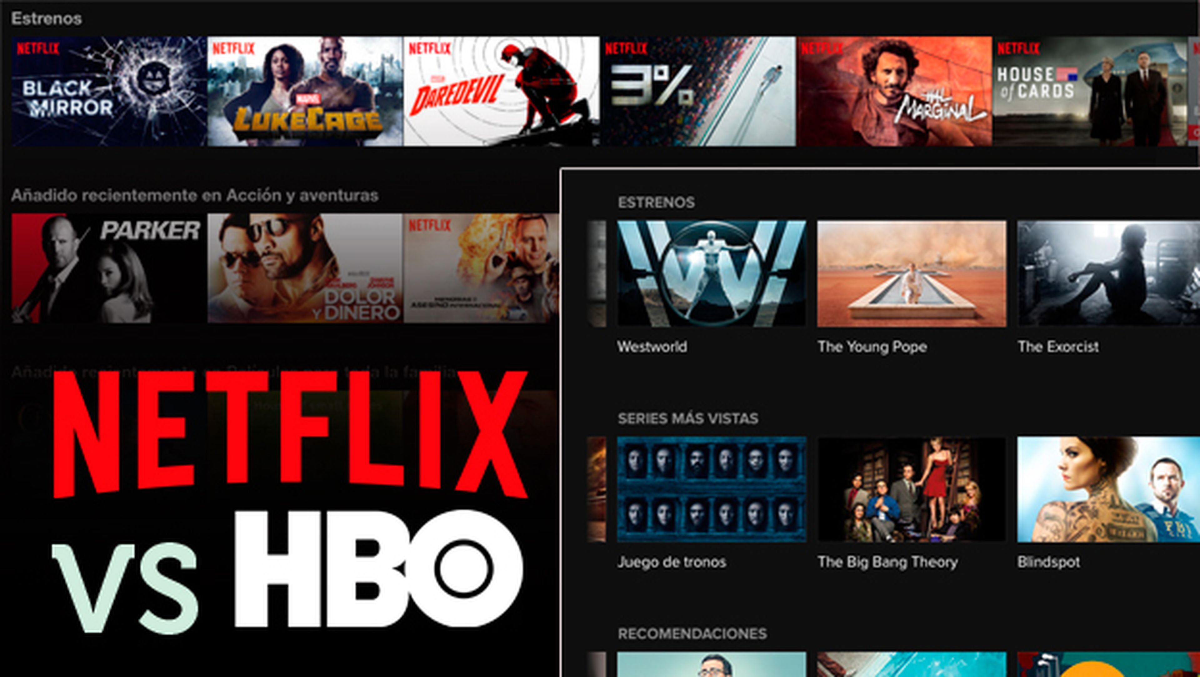 HBO vs Netflix catálogo