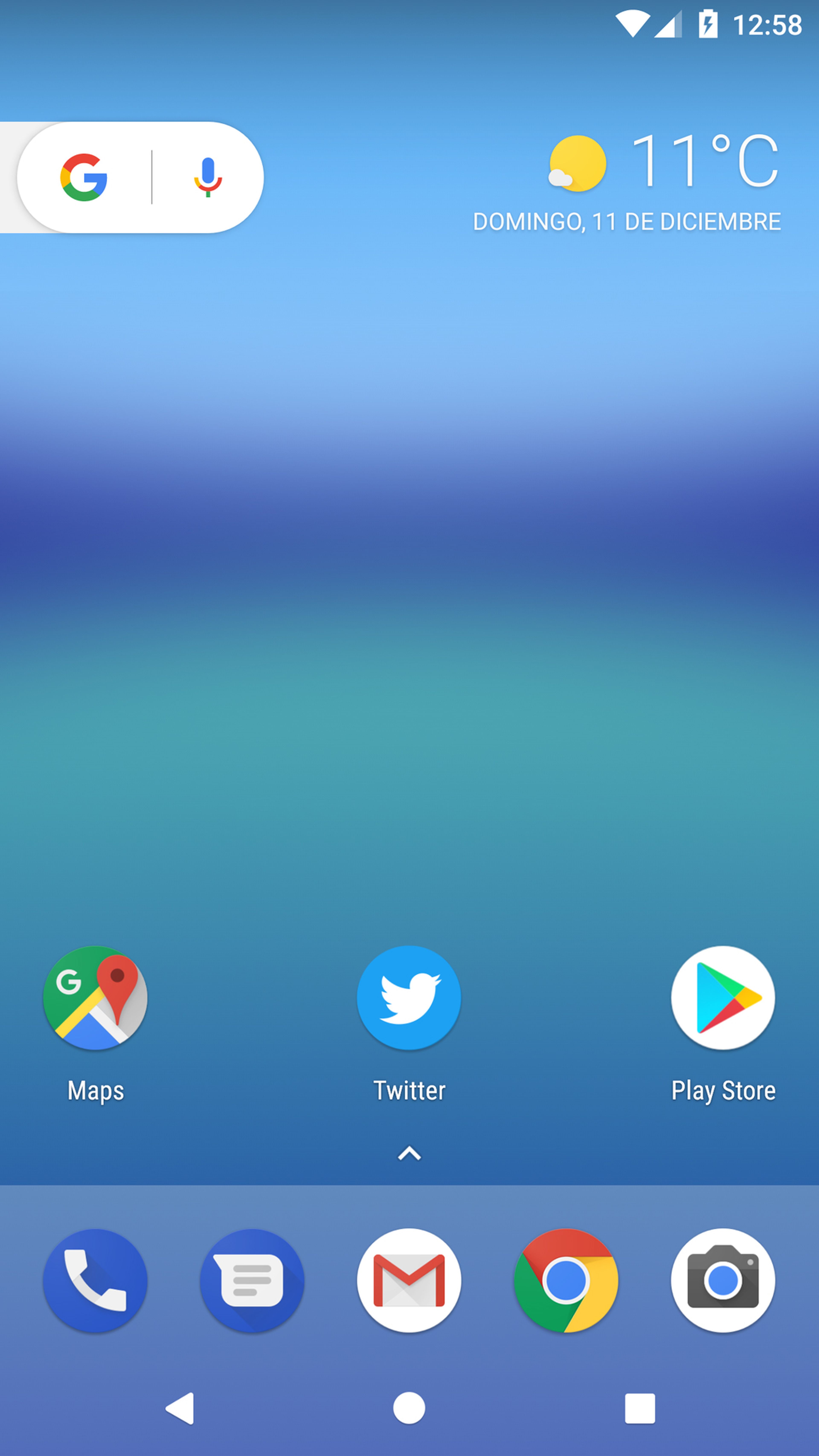 Interfaz del Google Pixel XL