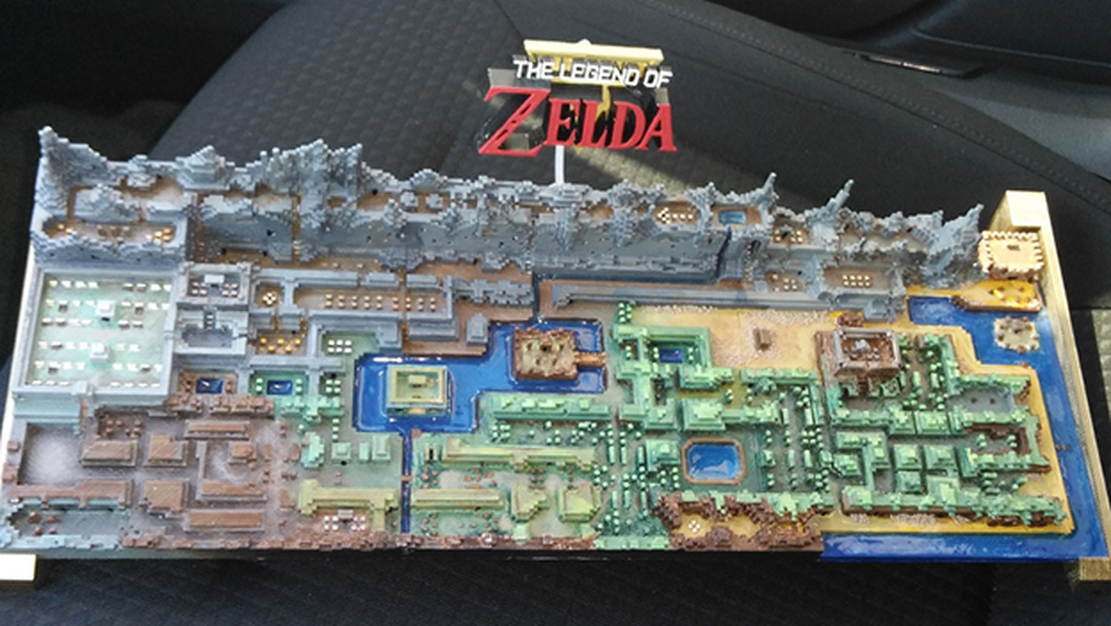 El mapa del primer Zelda, impreso en 3D