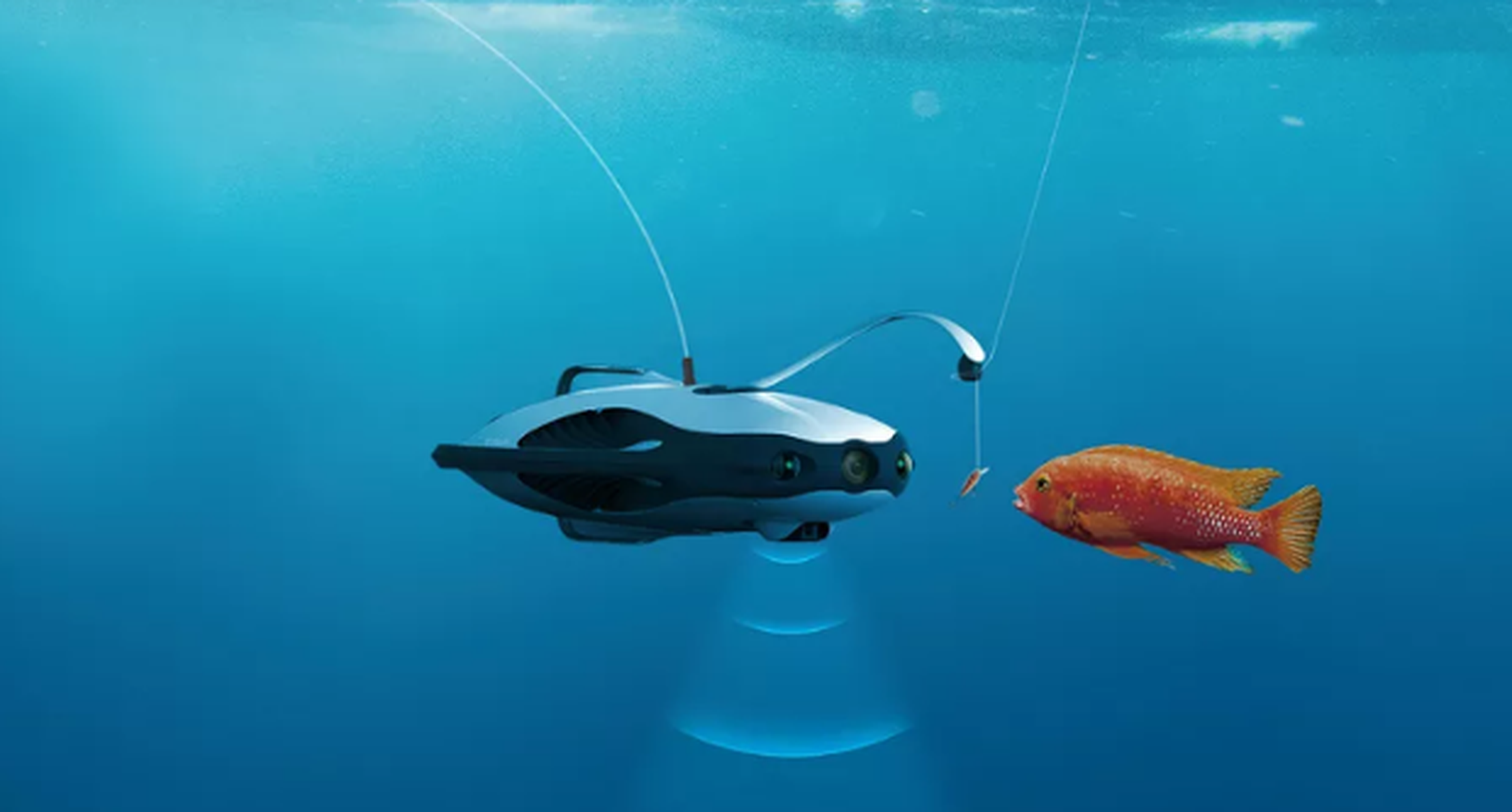Pescadores, así es el dron submarino con el que soñáis