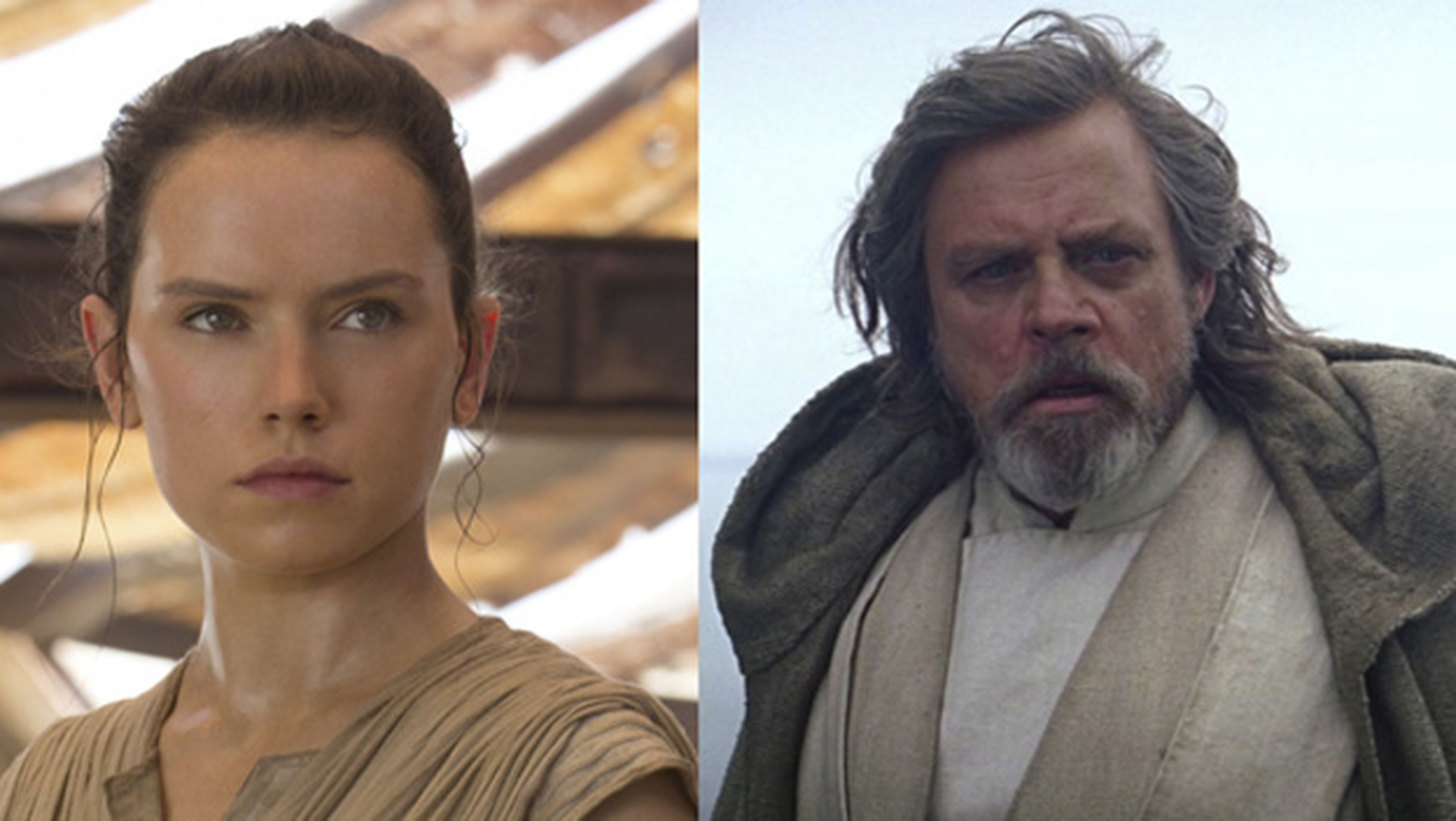 Rey y Luke Skywalker