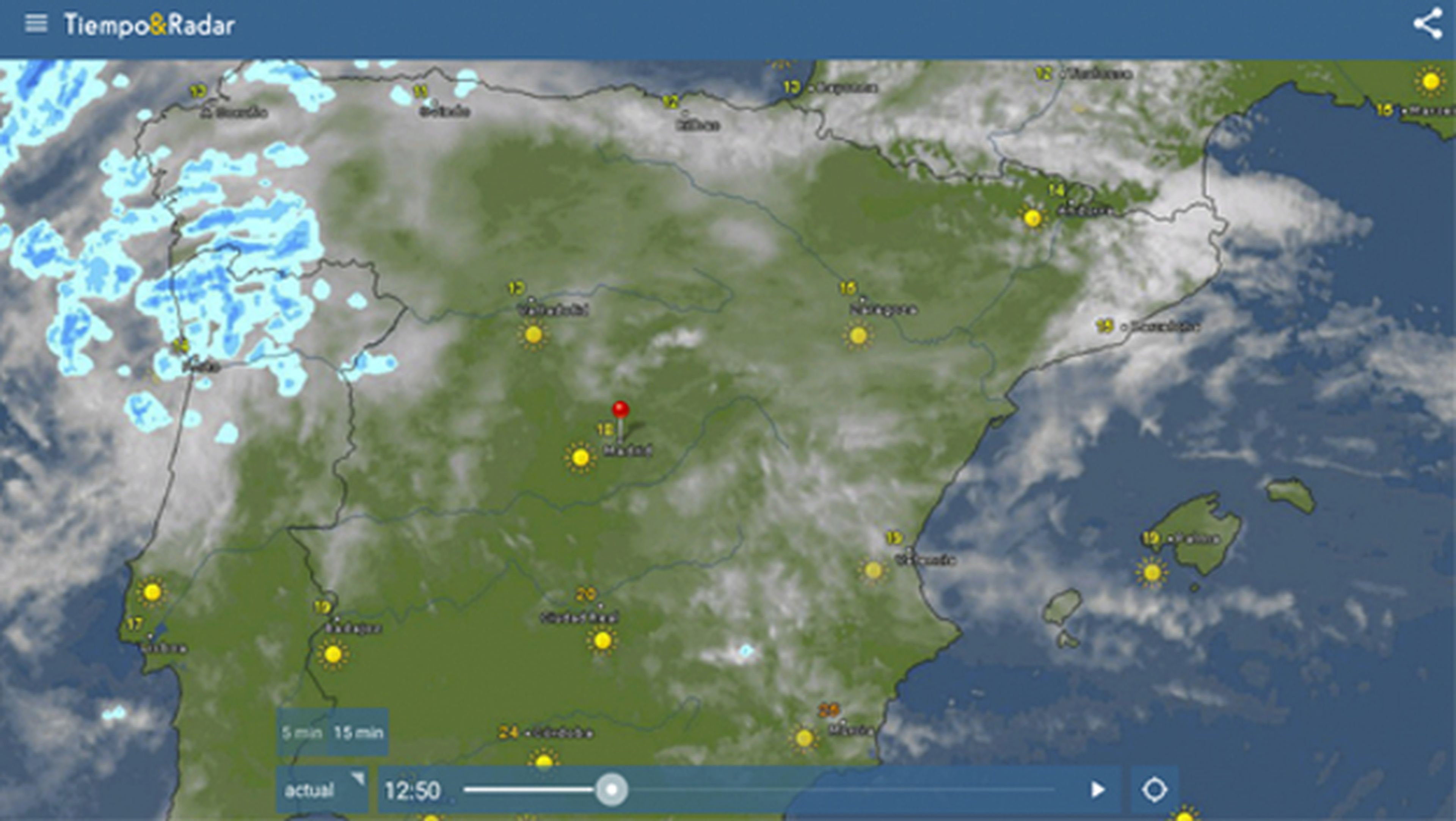 Tiempo & Radar, aplicación meteorológica para iOS y Android