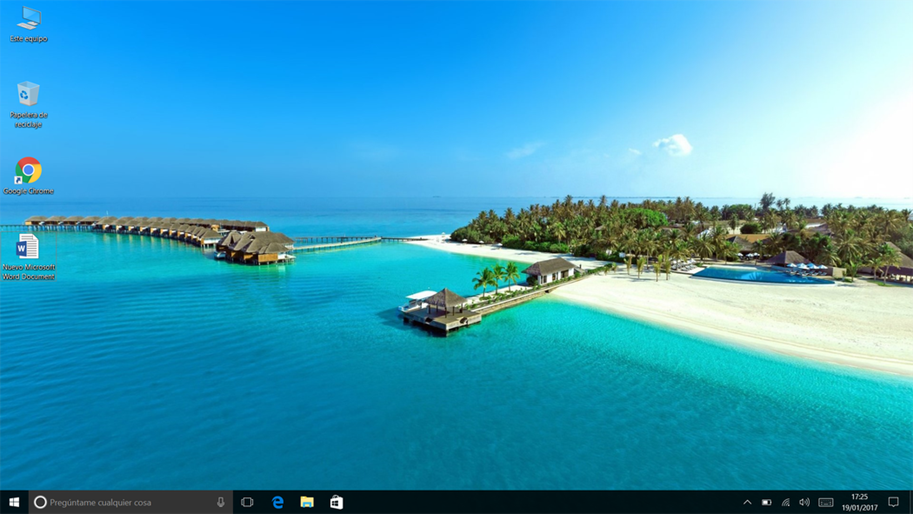 La pantalla principal de Windows 10 en la Tbook 16