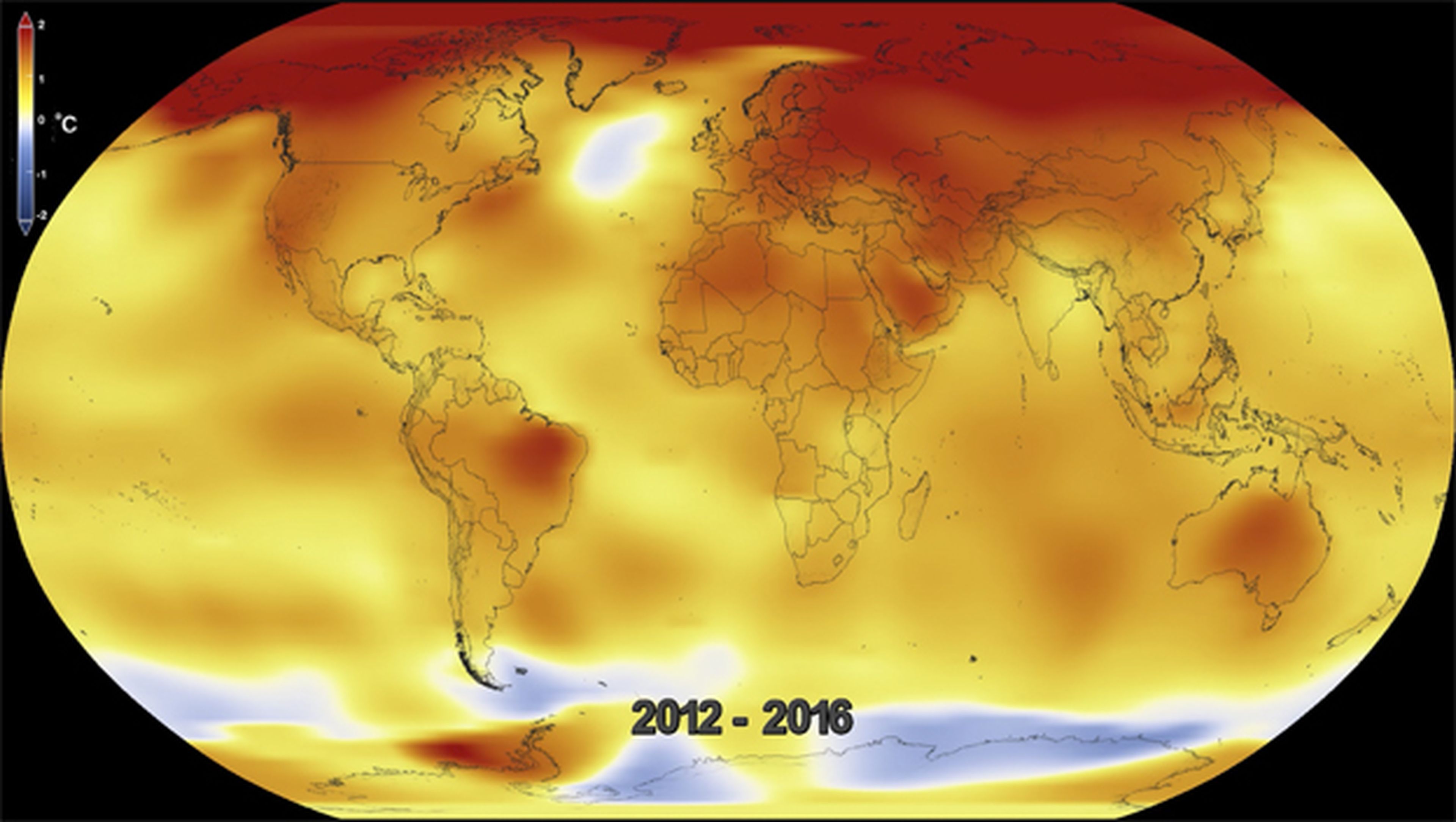 100 años de cambio climático en 20 segundos de vídeo