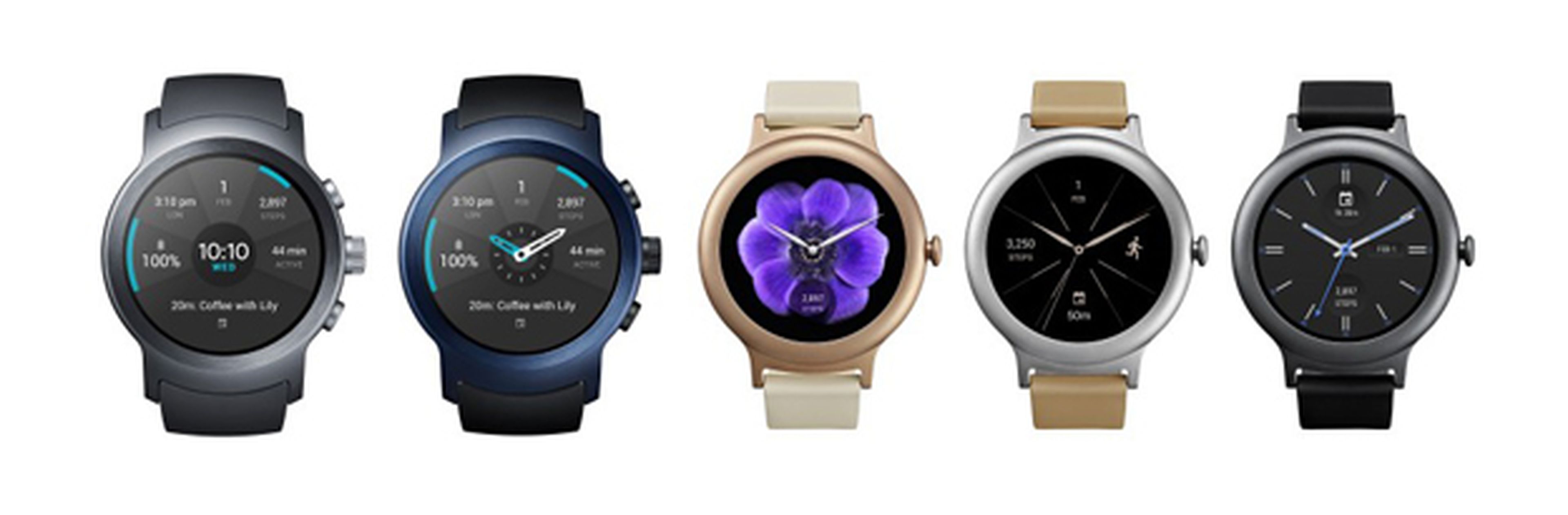 Los relojes de LG con Android Wear 2.0