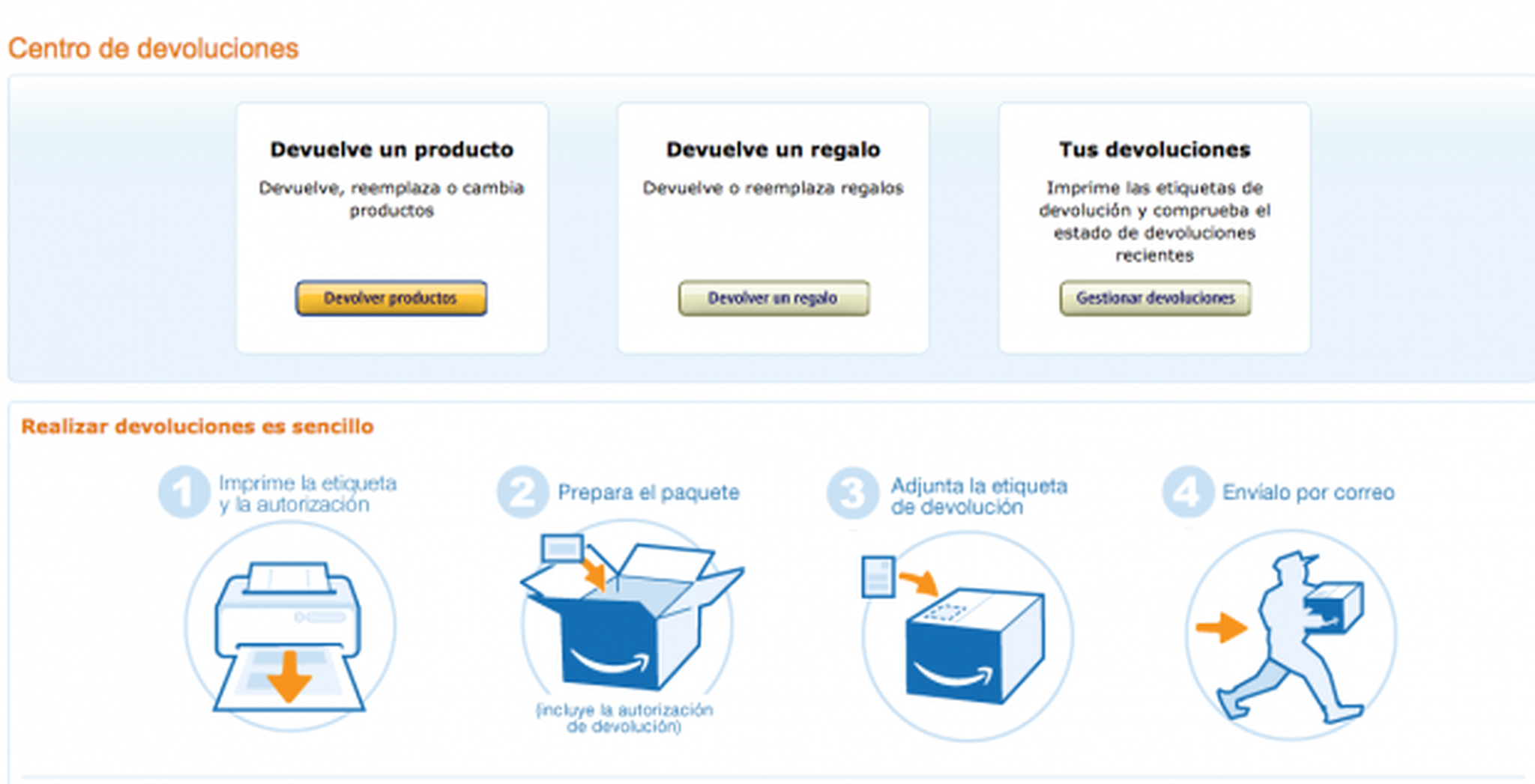 Cómo devolver un producto en Amazon