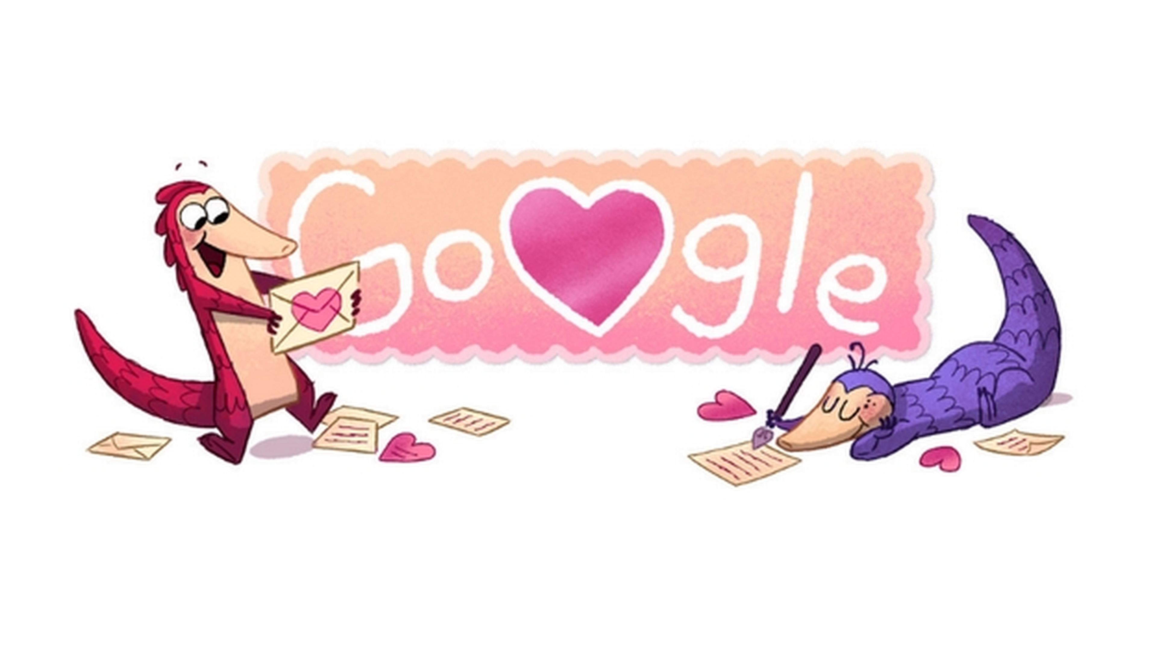 Google Doodle celebra San Valentín con tres juegos
