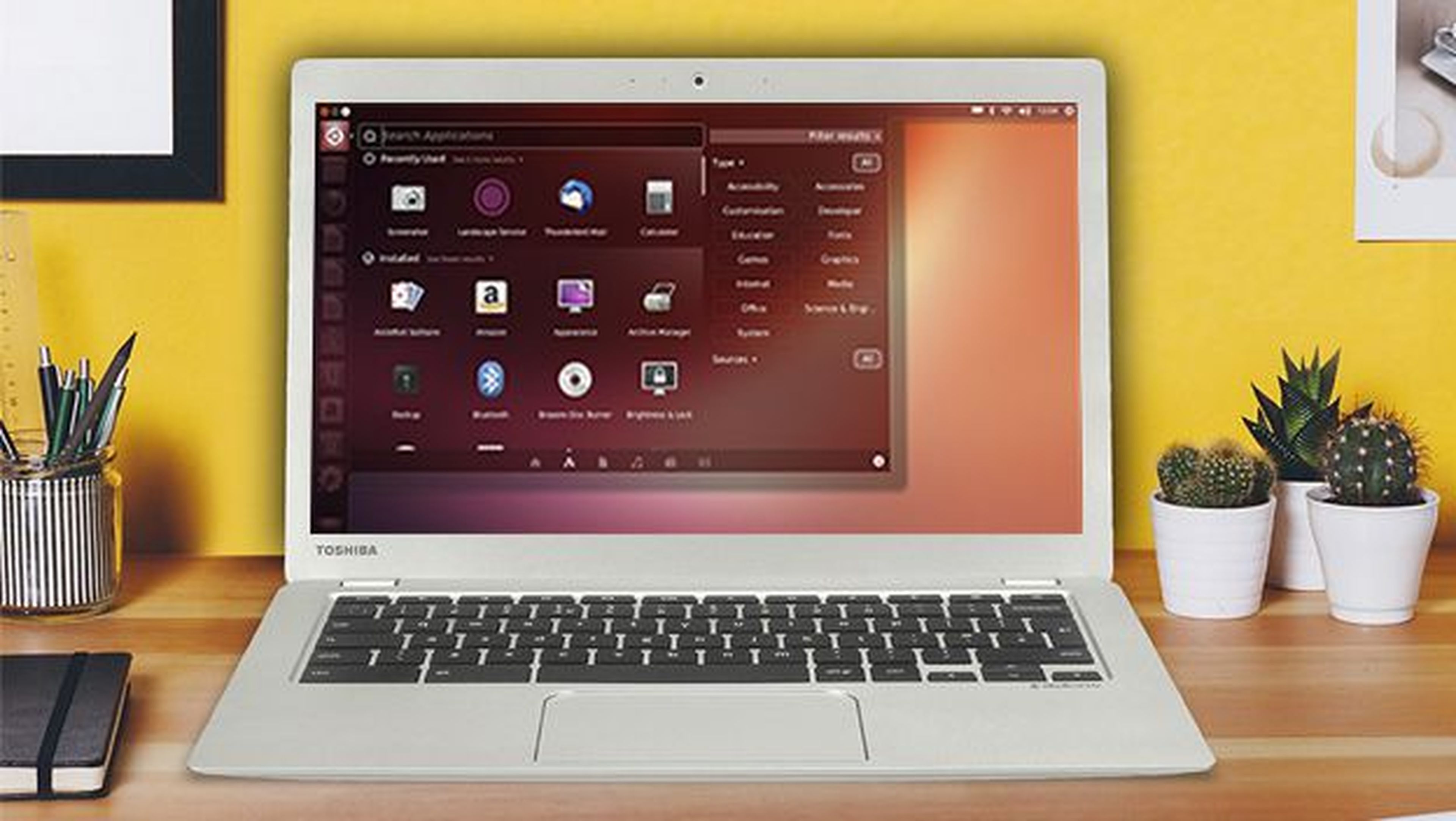 Portátil con Ubuntu Linux