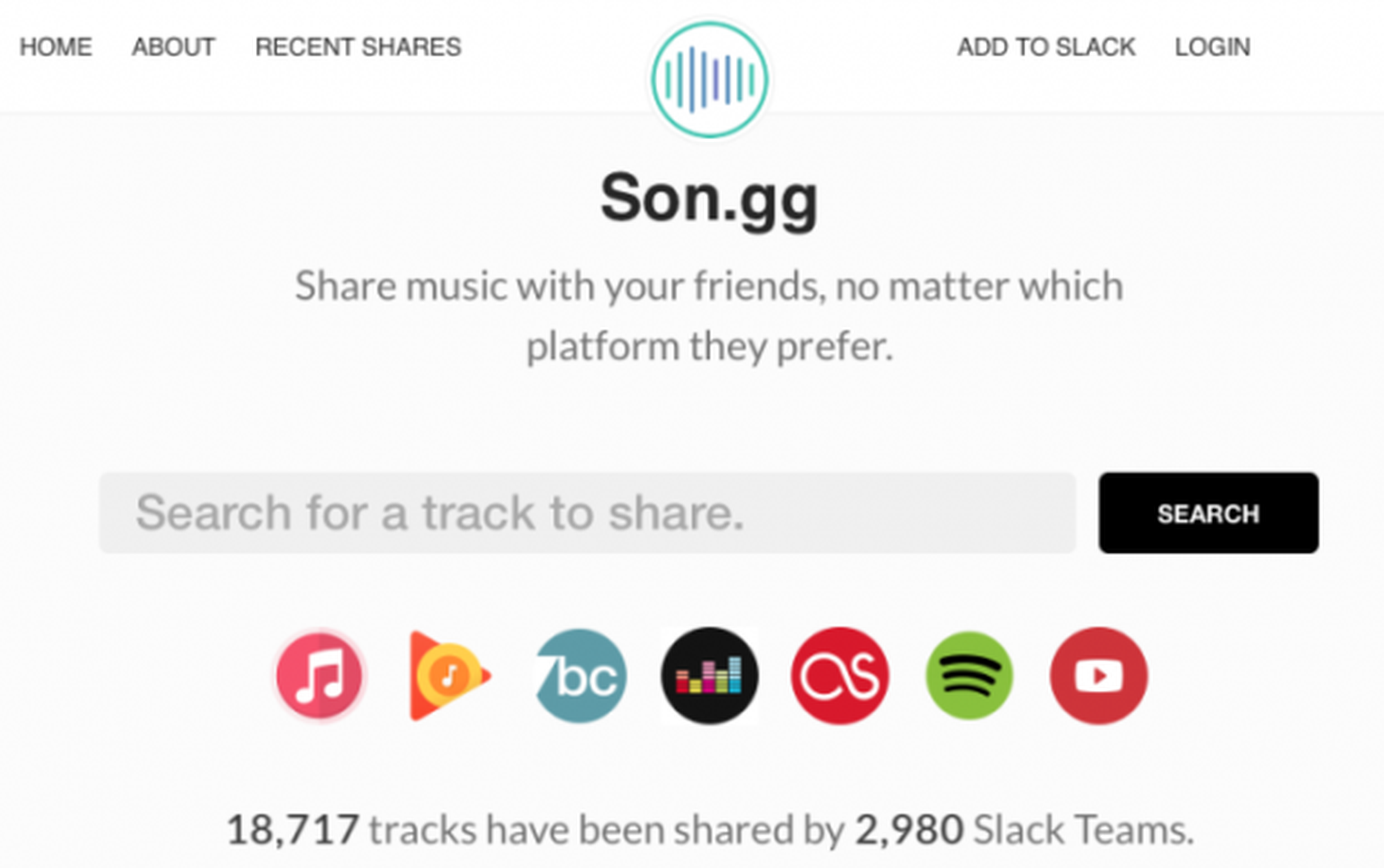 Comparte música a través de cualquier plataforma con esta web