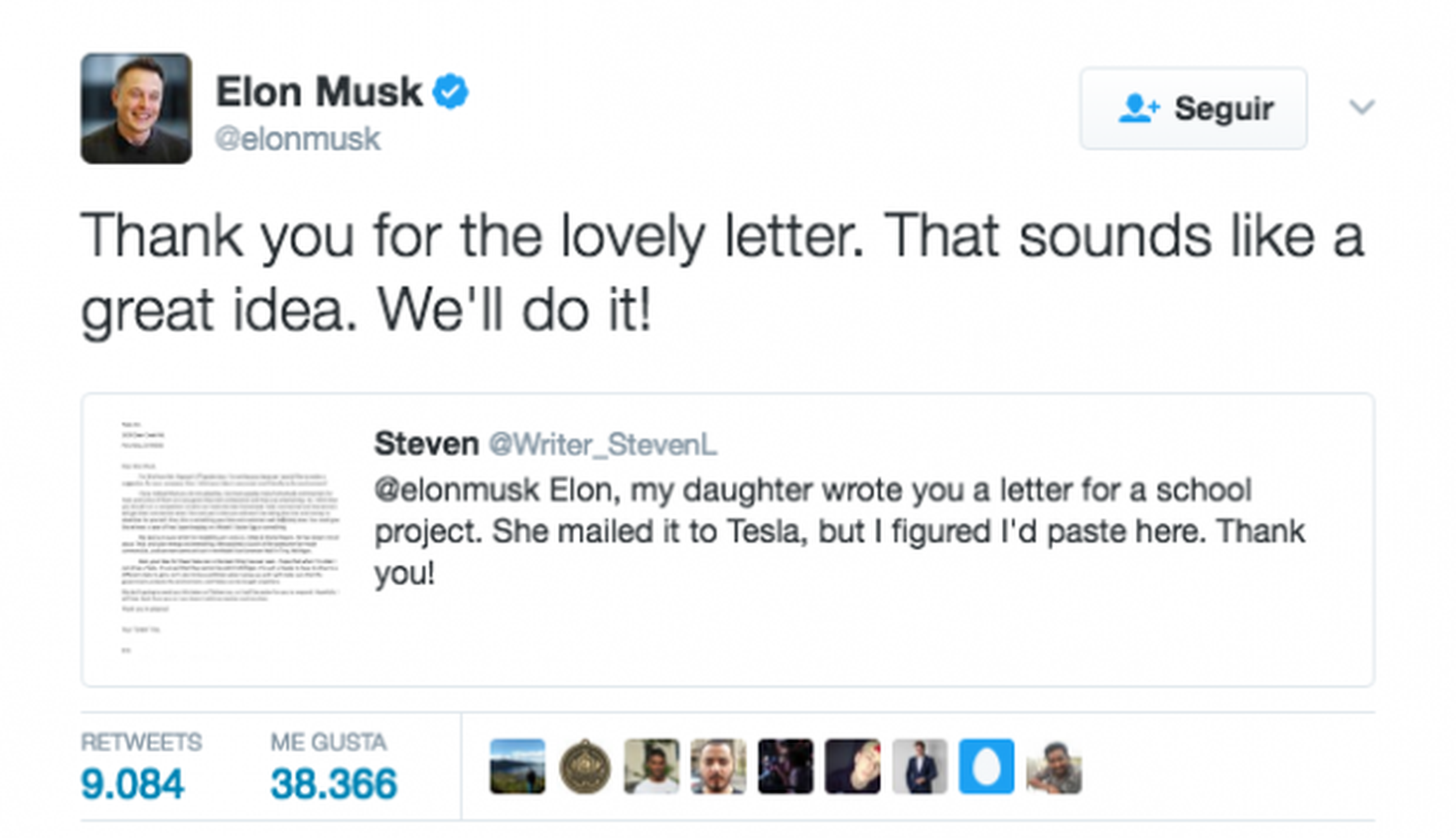 Tesla busca el mejor anuncio casero gracias a una niña de 10 años