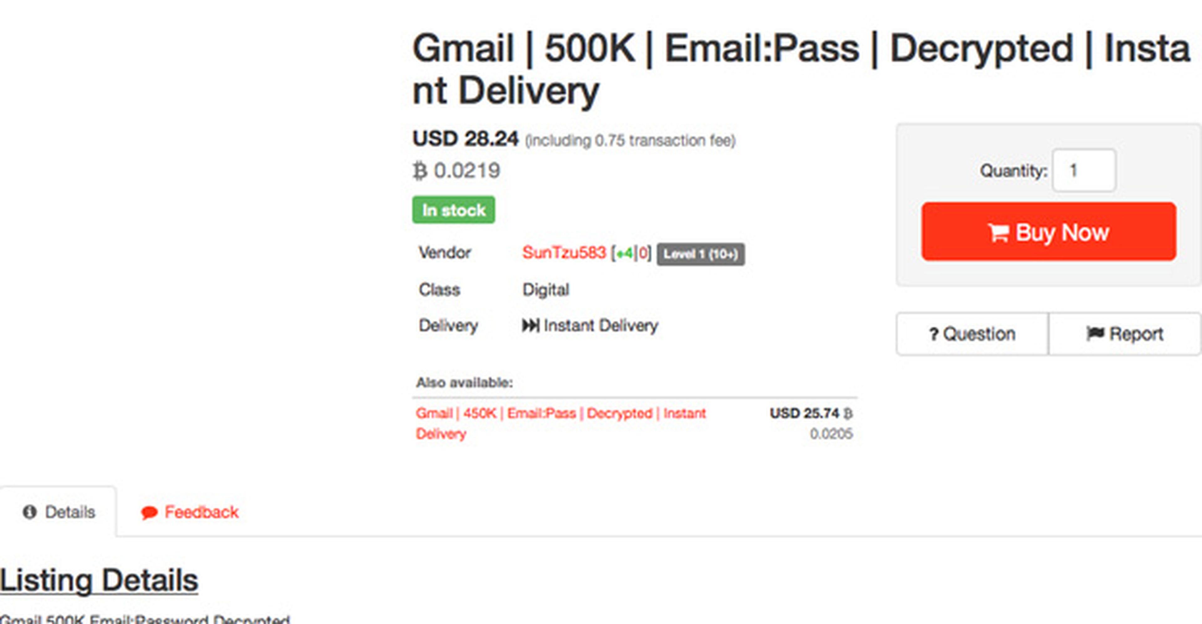 Esta oferta de la Dark Web ofrece miles de cuentas robadas de Gmail por 28 dólares