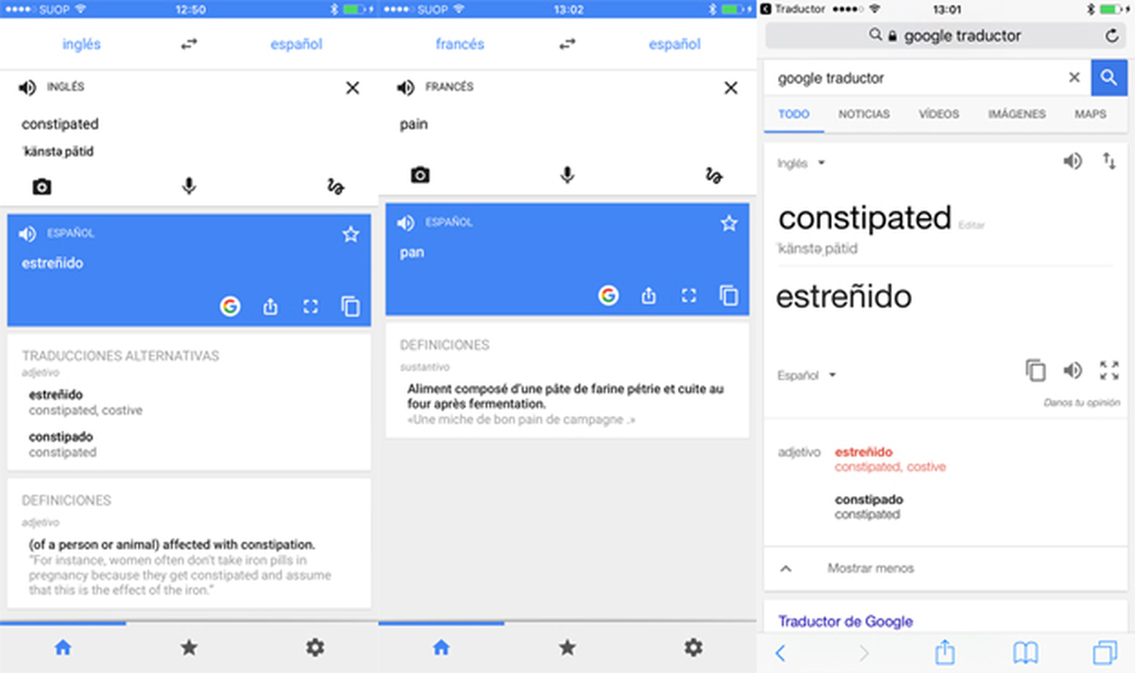 El Traductor de Google ahora tiene, además de sinónimos, definiciones
