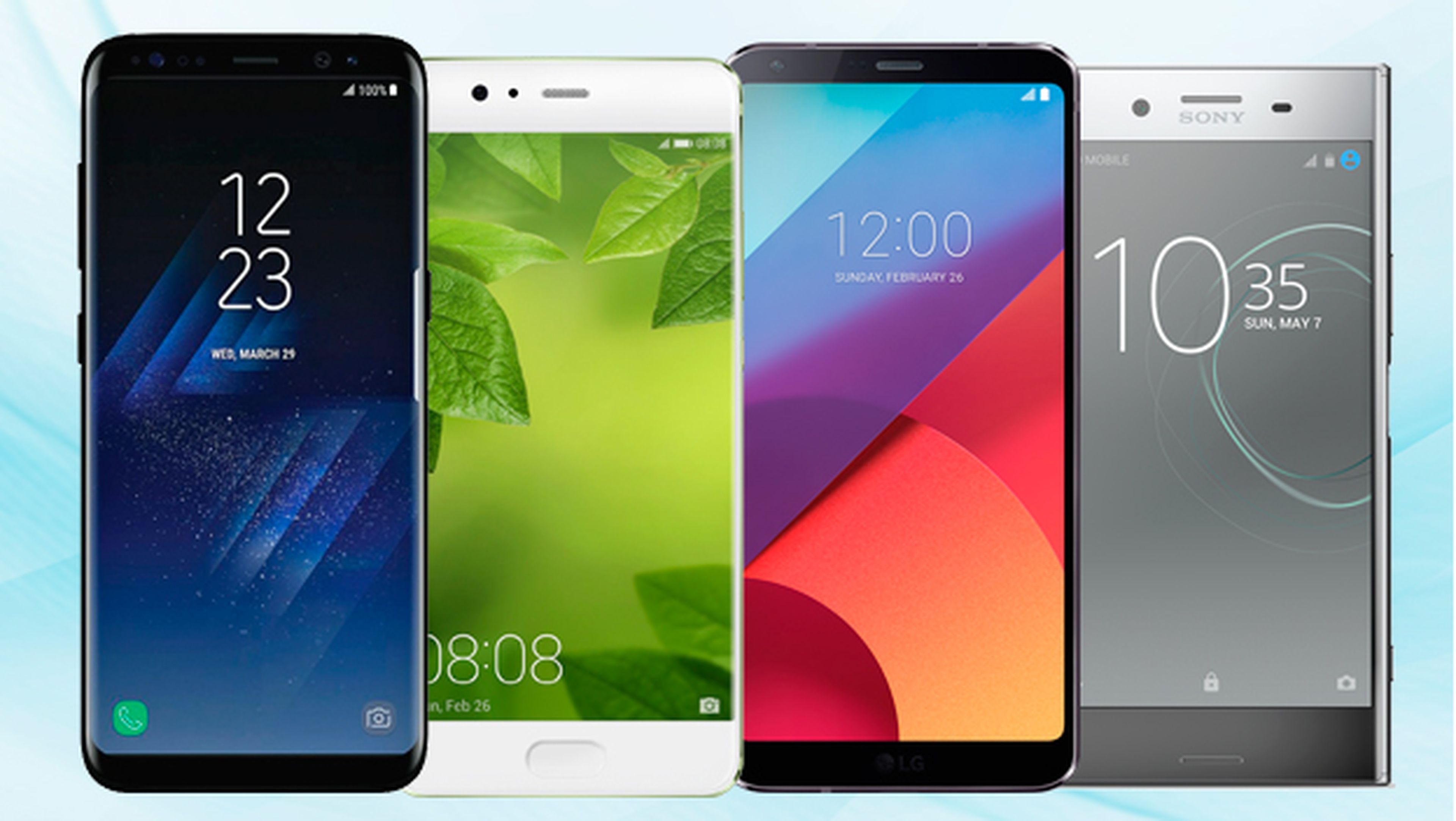 Comparativa: Samsung Galaxy S8+ vs Huawei P10 Plus vs LG G6 vs Sony Xperia XZ Premium