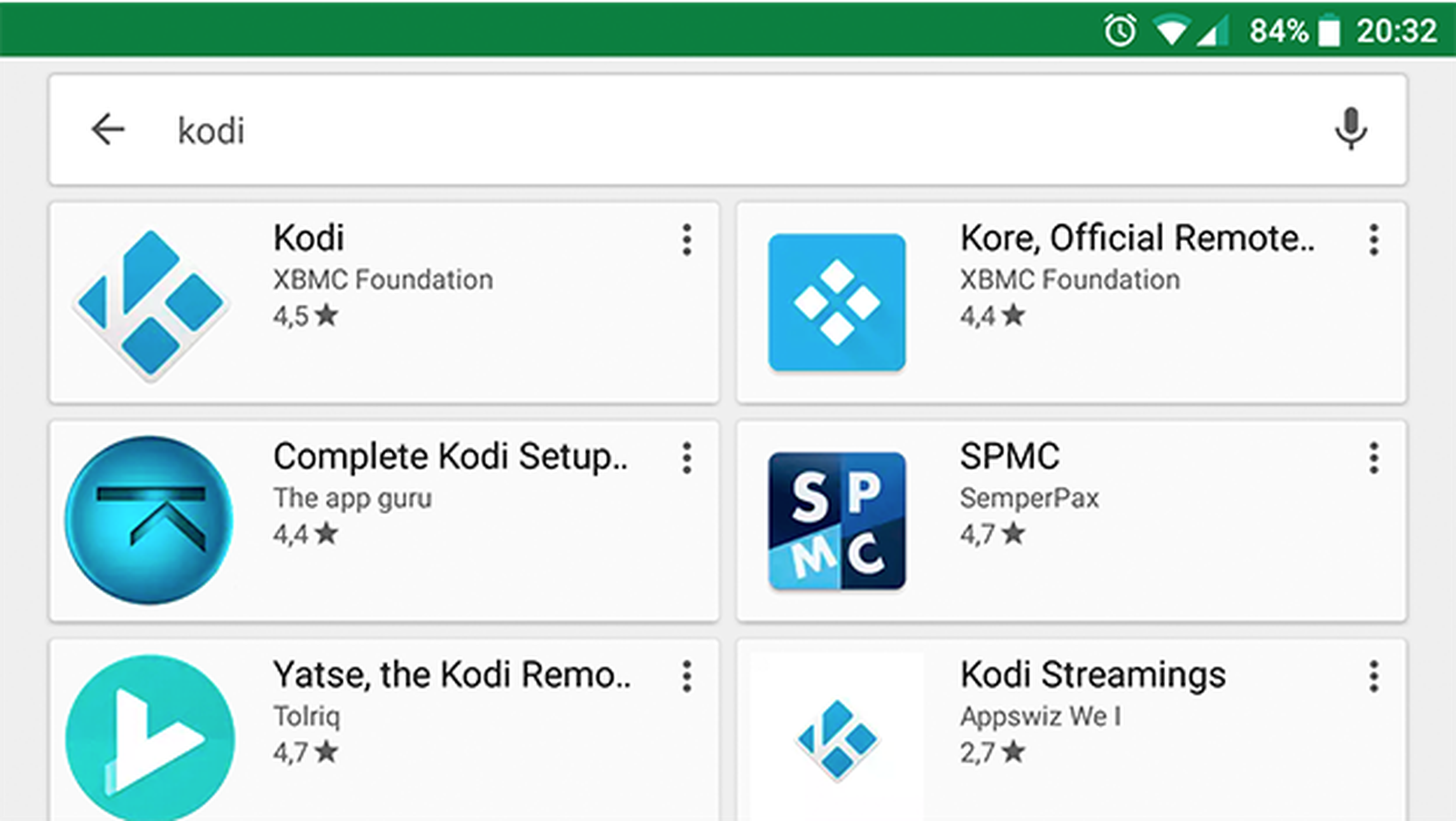 Instala Kodi en tu Android desde Google Play