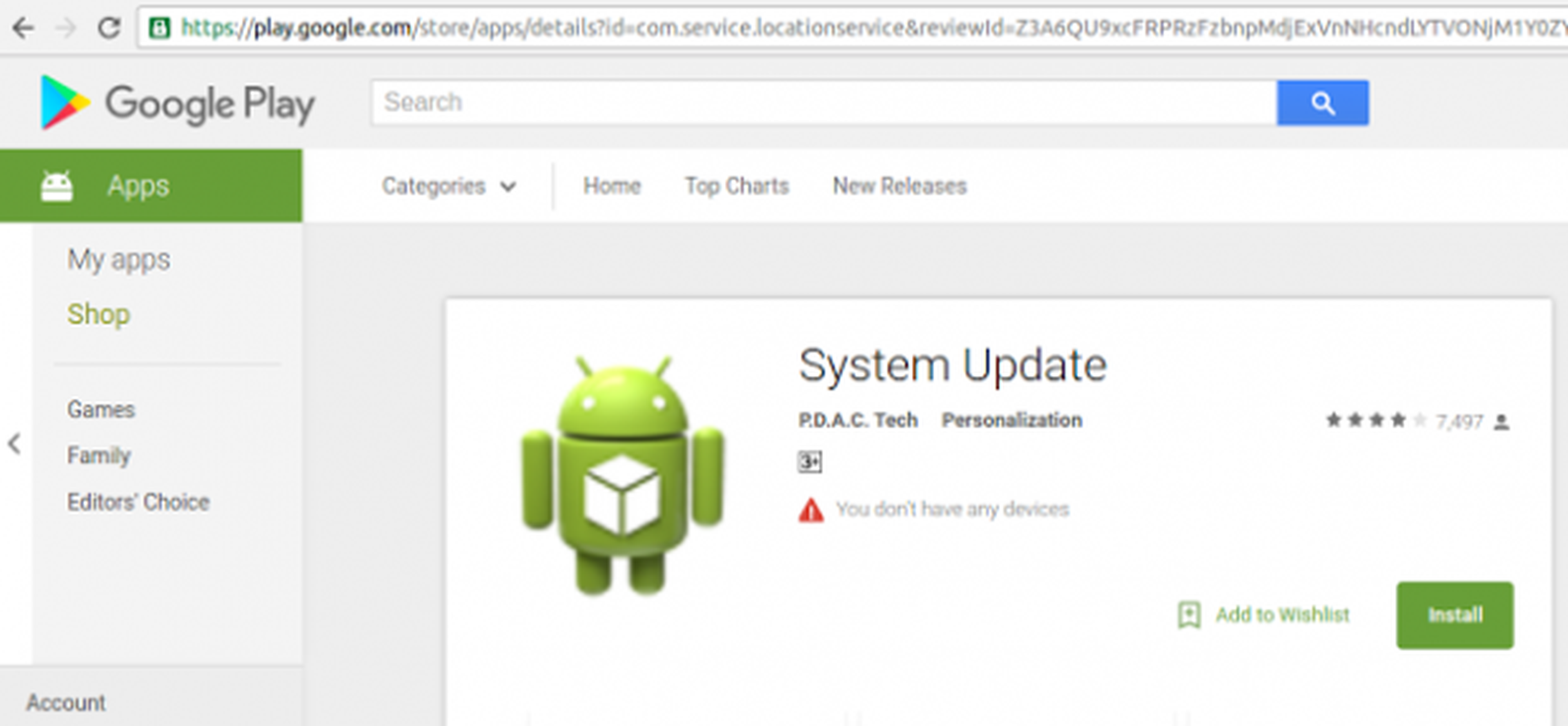 App maliciosa Android