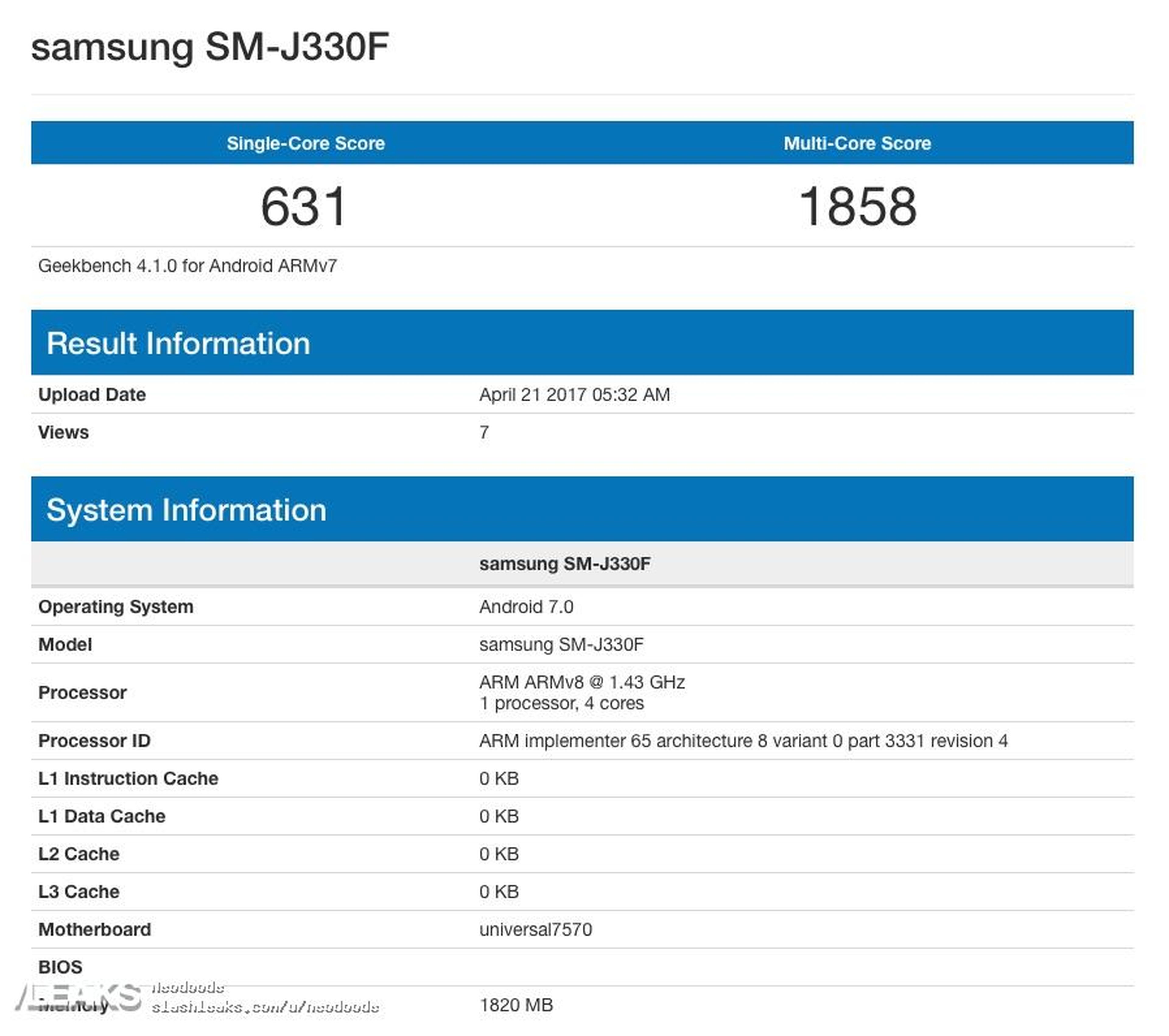 Filtran las especificaciones del Samsung Galaxy J3 (2017)