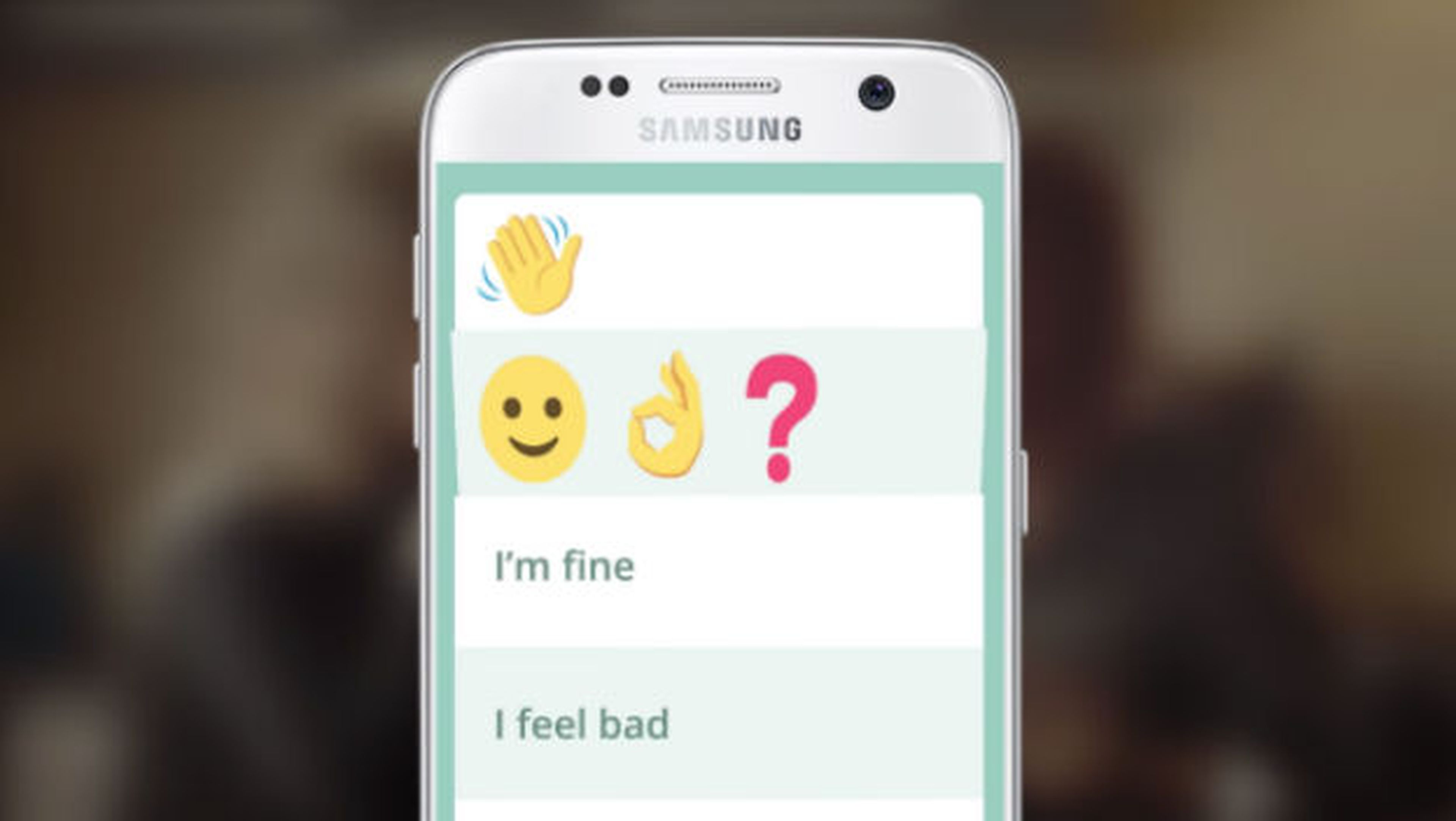 Wemogee, una nueva aplicación de mensajería de Samsung.