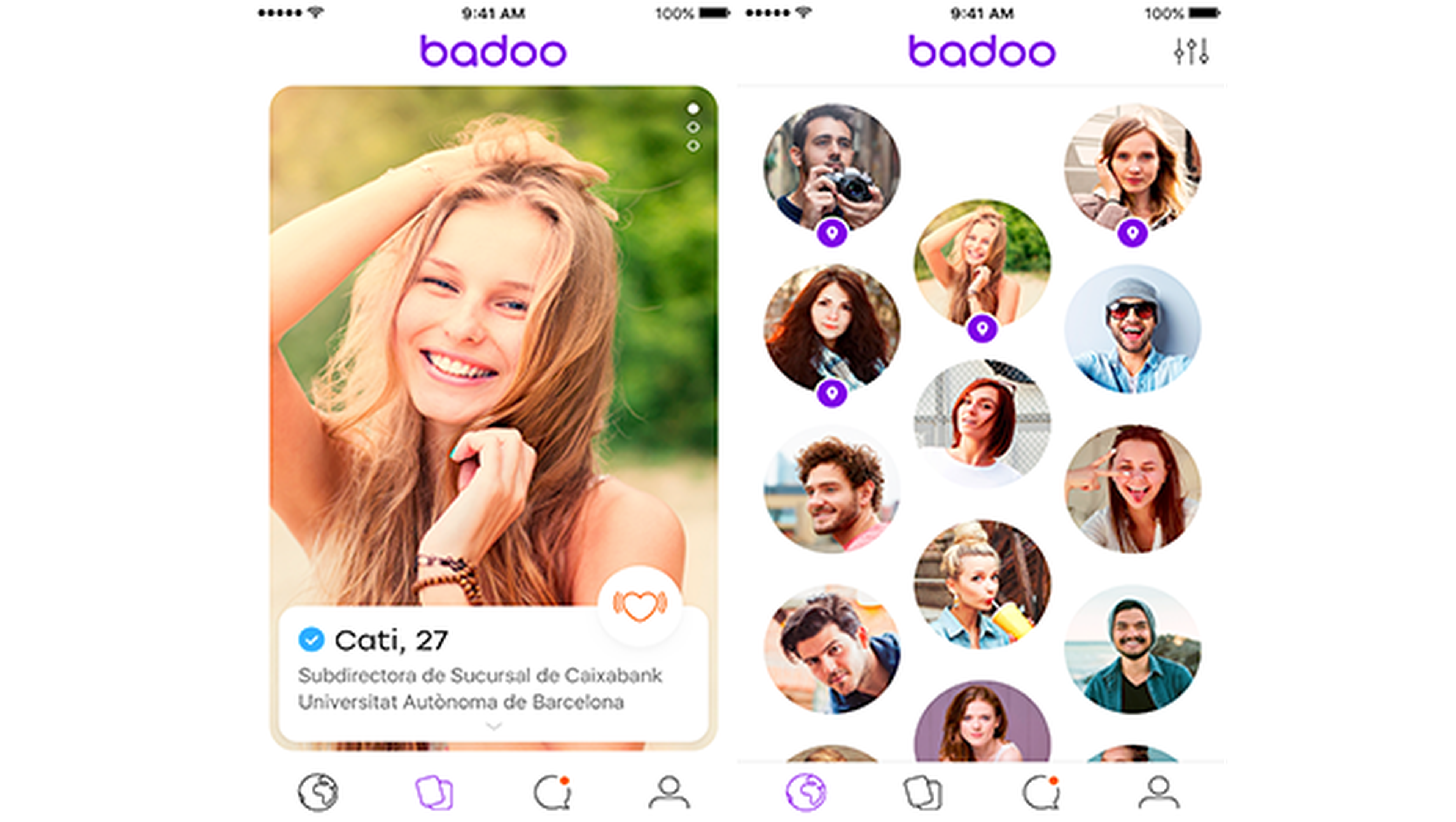 Rediseño de la nueva app de Badoo