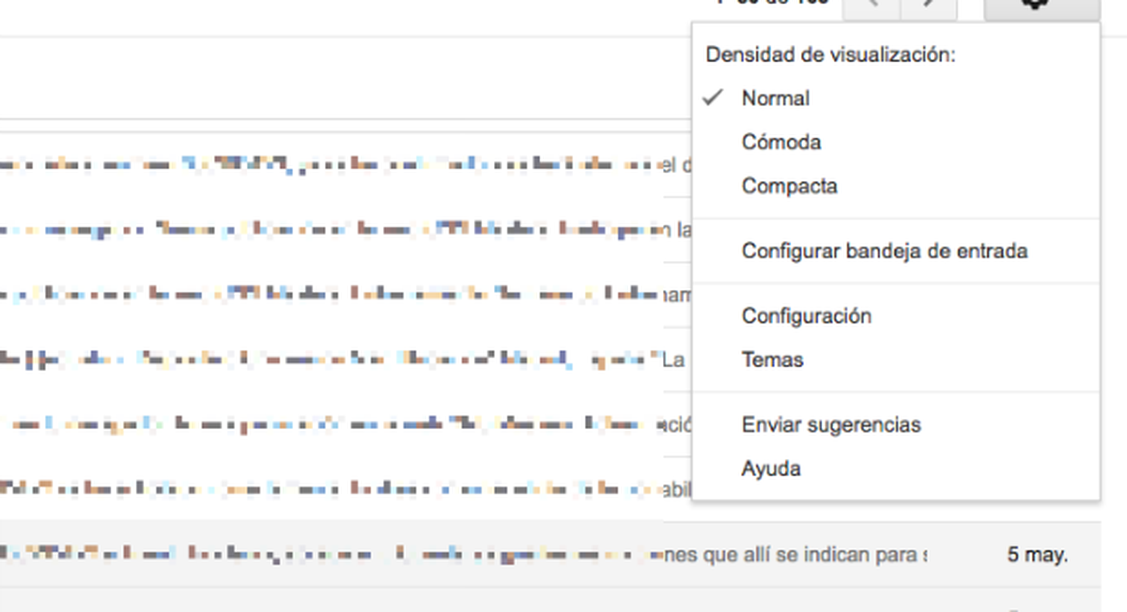 Configuración de Gmail.