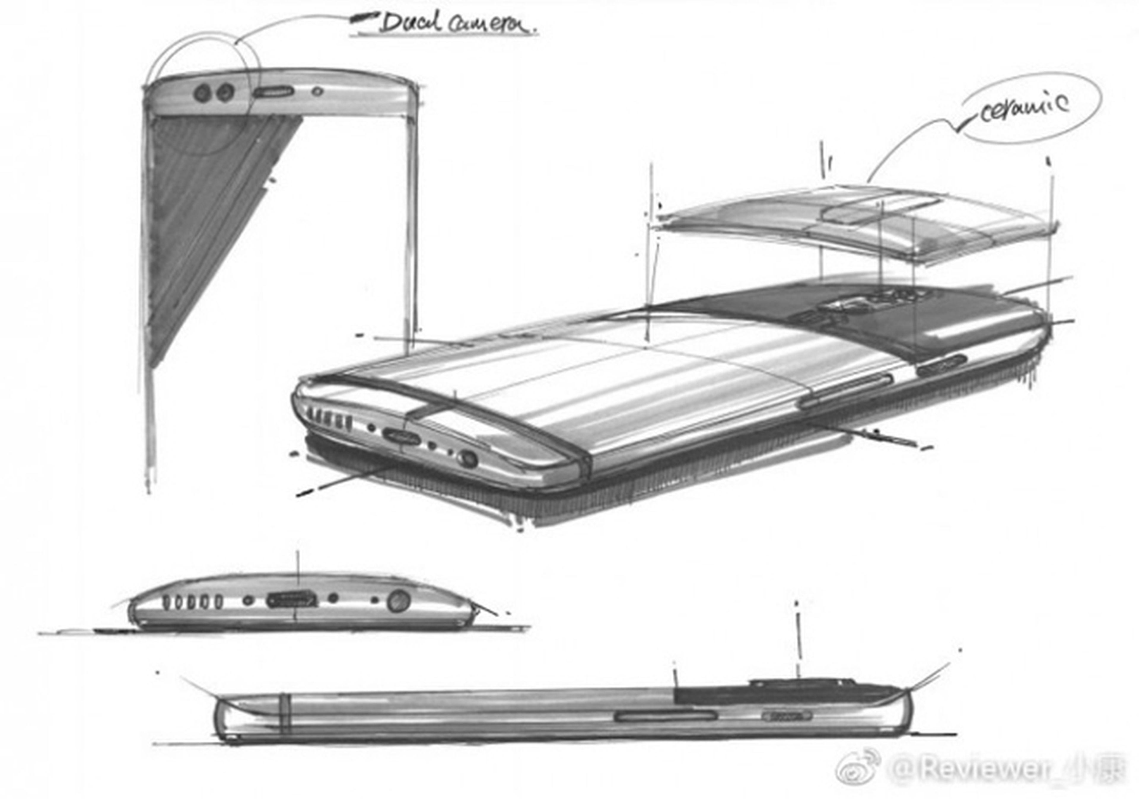 Diseño del nuevo móvil de OnePlus según los dibujos