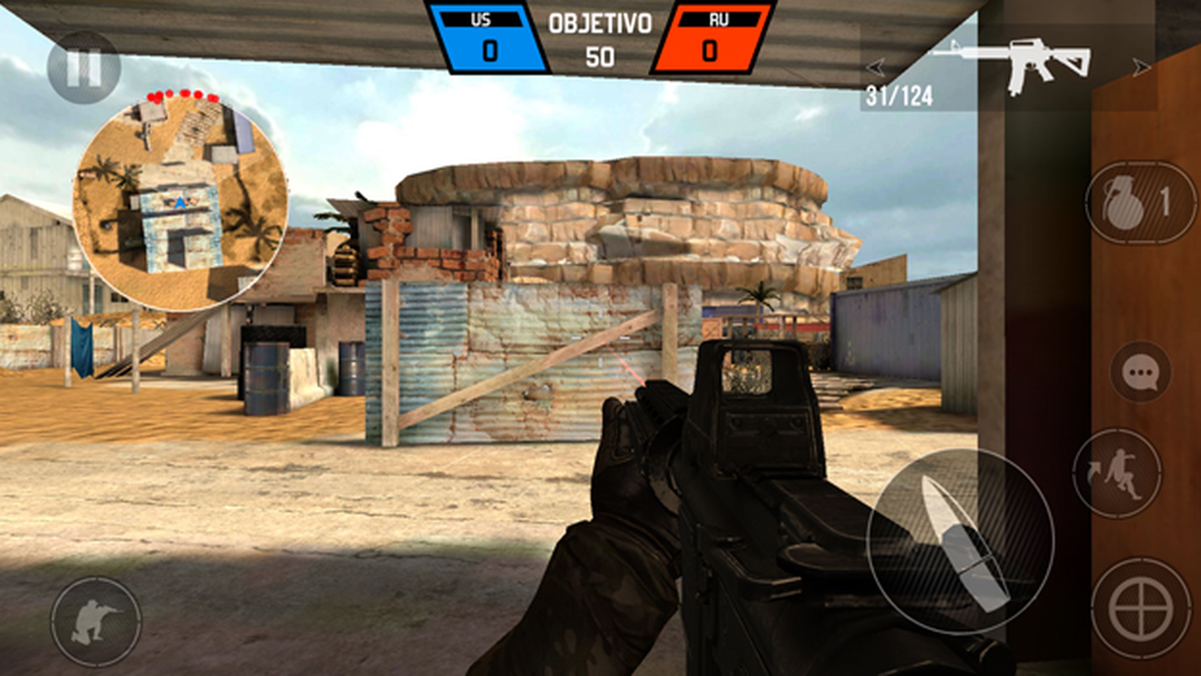 El juego Bullet Force en el Moto G5